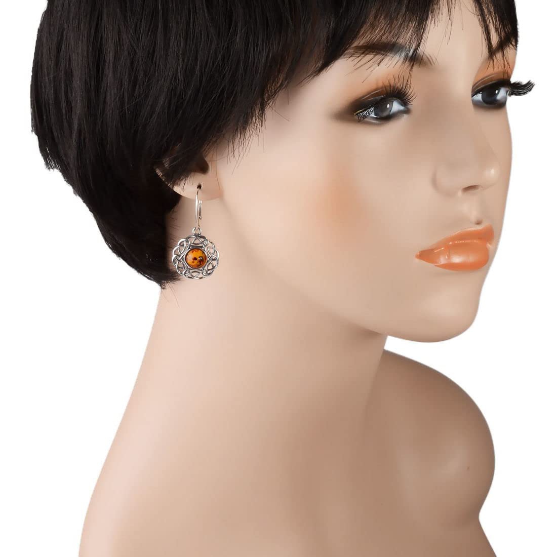 Natural Baltic Amber & Sterling Silver French Leverback Earrings for Women - Hypoallergenic Jewelry for Everyday Wear & Special Occasions