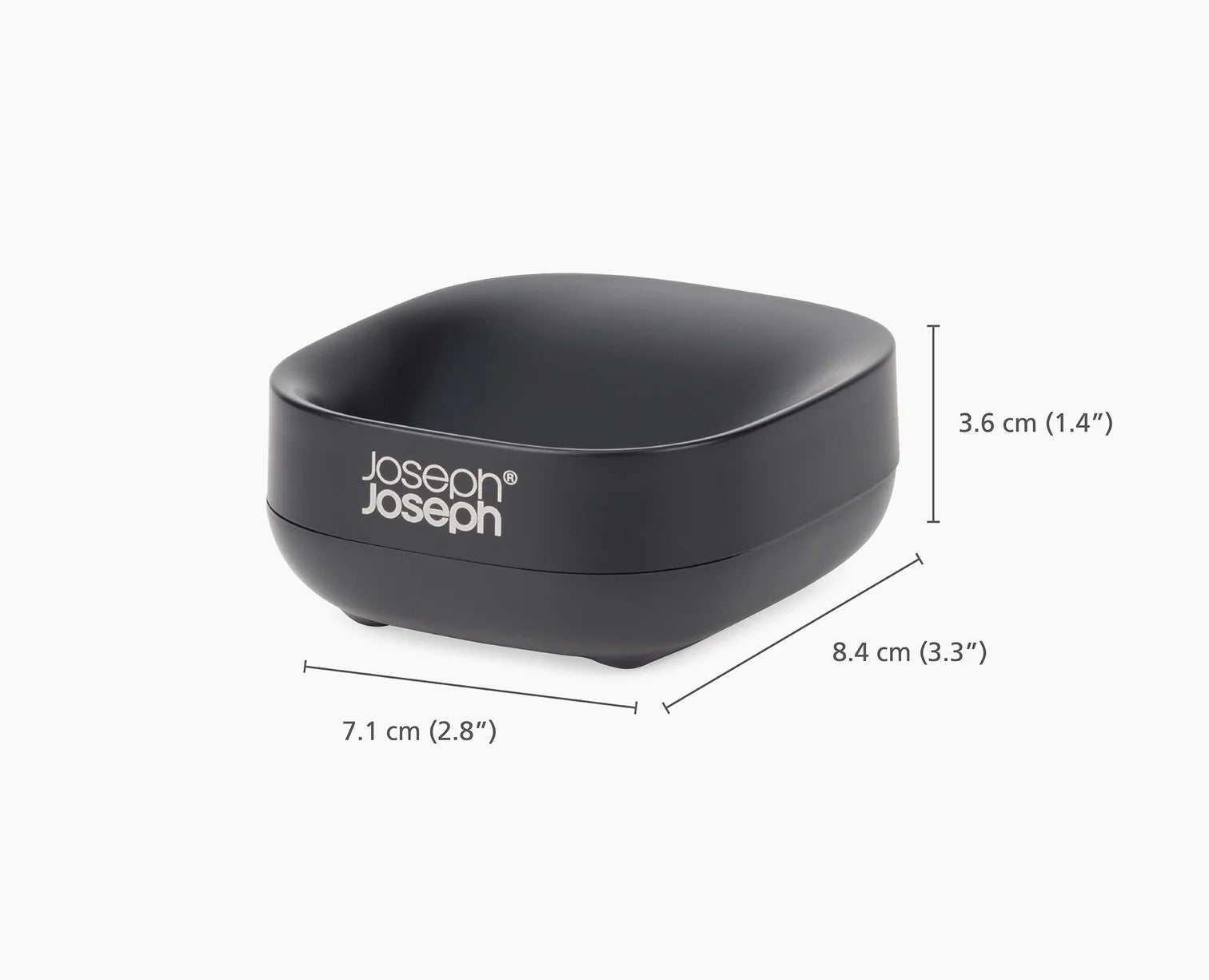 Slim™ Compact Matt Black Soap Dish - Modern Bathroom Organizer for Bar Soap | Perfect for Showers, Sinks & Countertop Storage