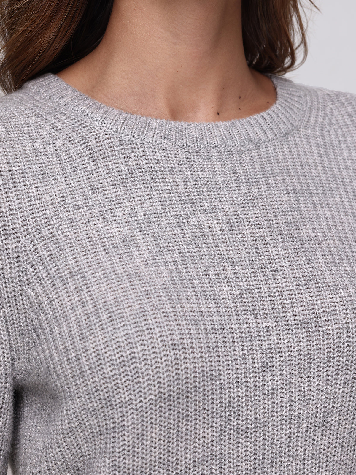 Emma Women's Cashmere Crewneck Sweater - Soft Shaker Stitch Knit Pullover for Fall & Winter | Cozy Office Wear & Casual Outfits