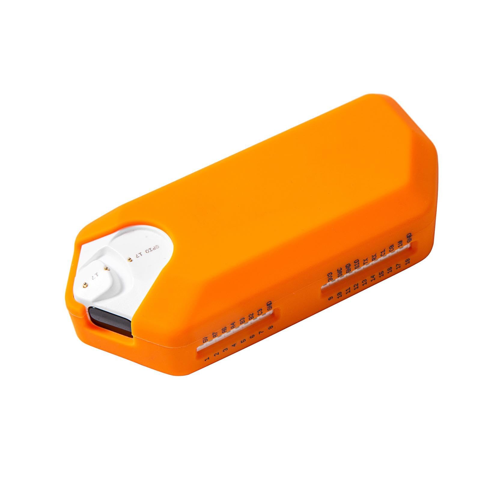 Flipper Zero Silicone Protective Case - Soft & Durable Cover for Flipper Zero (White/Orange) - Perfect for Daily Use, Travel & Device Protection