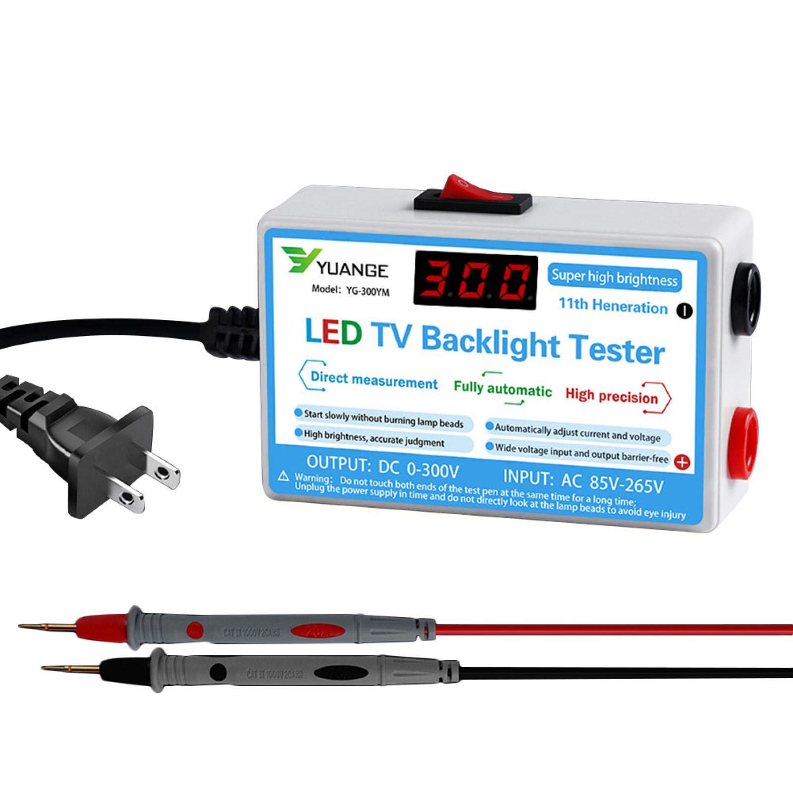 LED TV Backlight Tester - Digital LCD Display COB Light Strip Tester Tool (0-300V Auto Voltage) for TV Repair & LED Light Source Diagnosis | Home Theater & Electronics Workshop Essential
