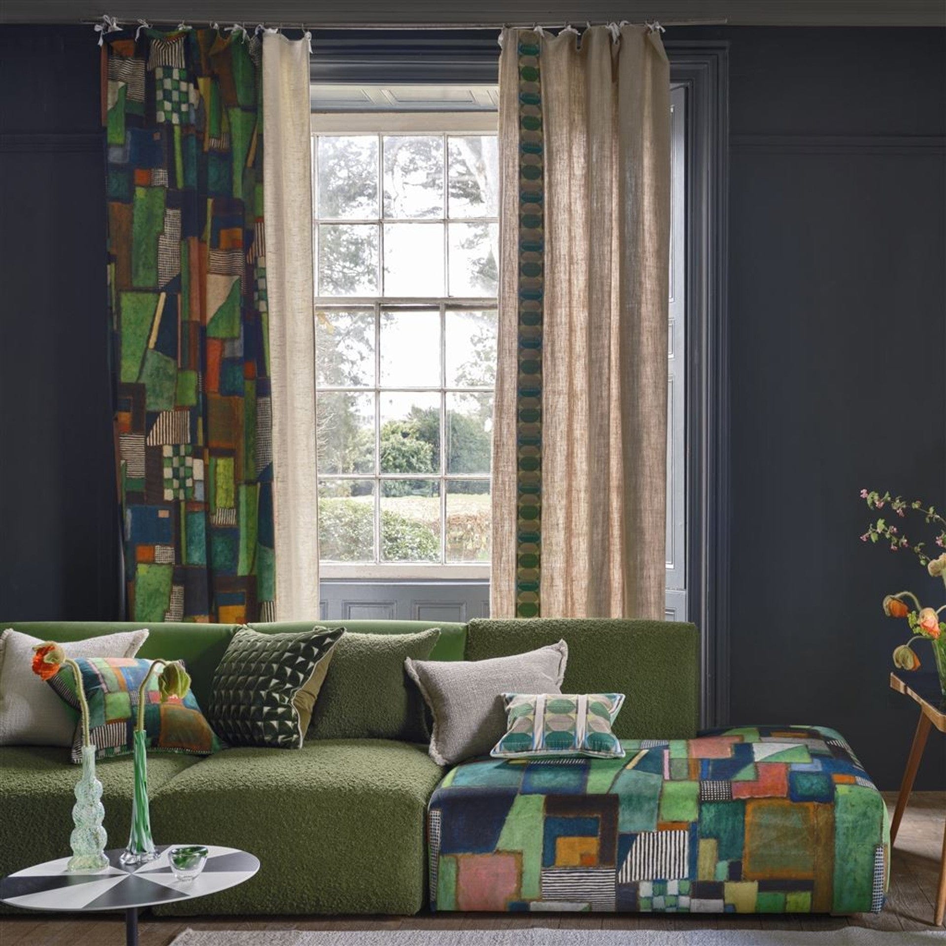 Raku Emerald Velvet Fabric - Premium Soft Upholstery Material for Sofas, Curtains & Home Decor | Luxury Green Velvet Fabric for DIY Crafts, Fashion & Interior Design