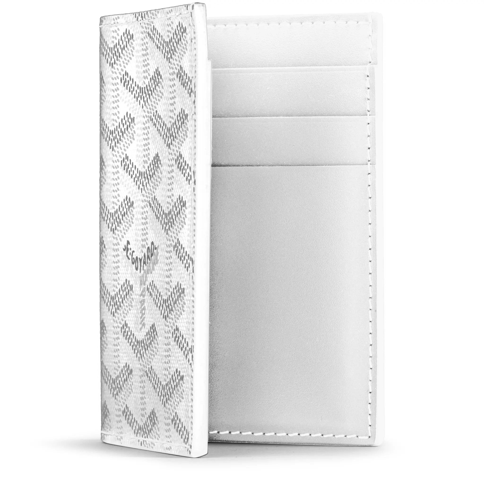 Goyard Saint Pierre Card Wallet in White | Luxury Slim Minimalist Card Holder for Men & Women | Perfect for Everyday Use, Travel & Business