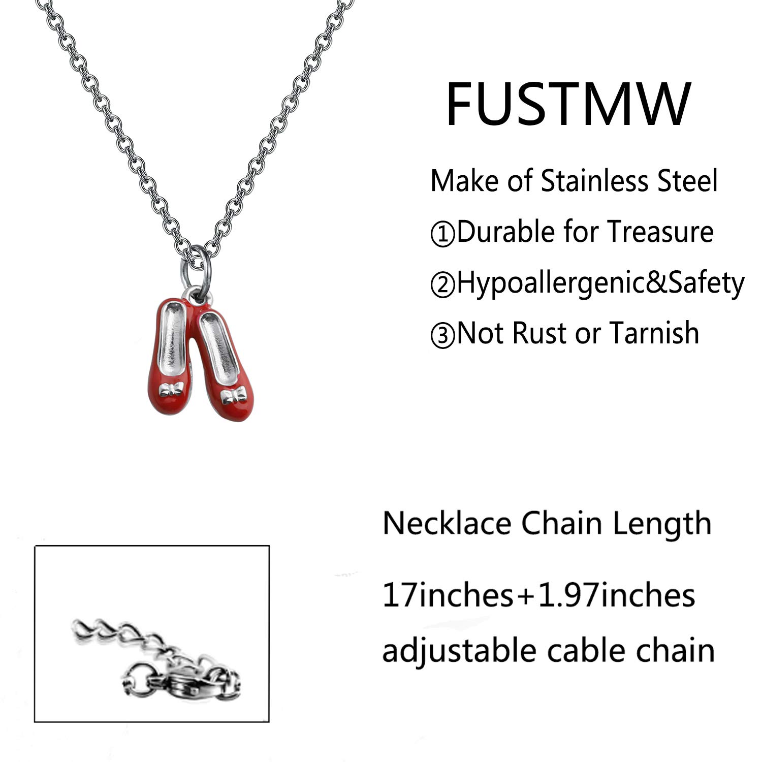 Sweet Home Inspired Necklace - Red Enamel Shoe Charm Pendant Jewelry | Perfect Gift for K-Drama Fans & Anime Lovers | Great for Cosplay, Birthday Presents & Fashion Accessories