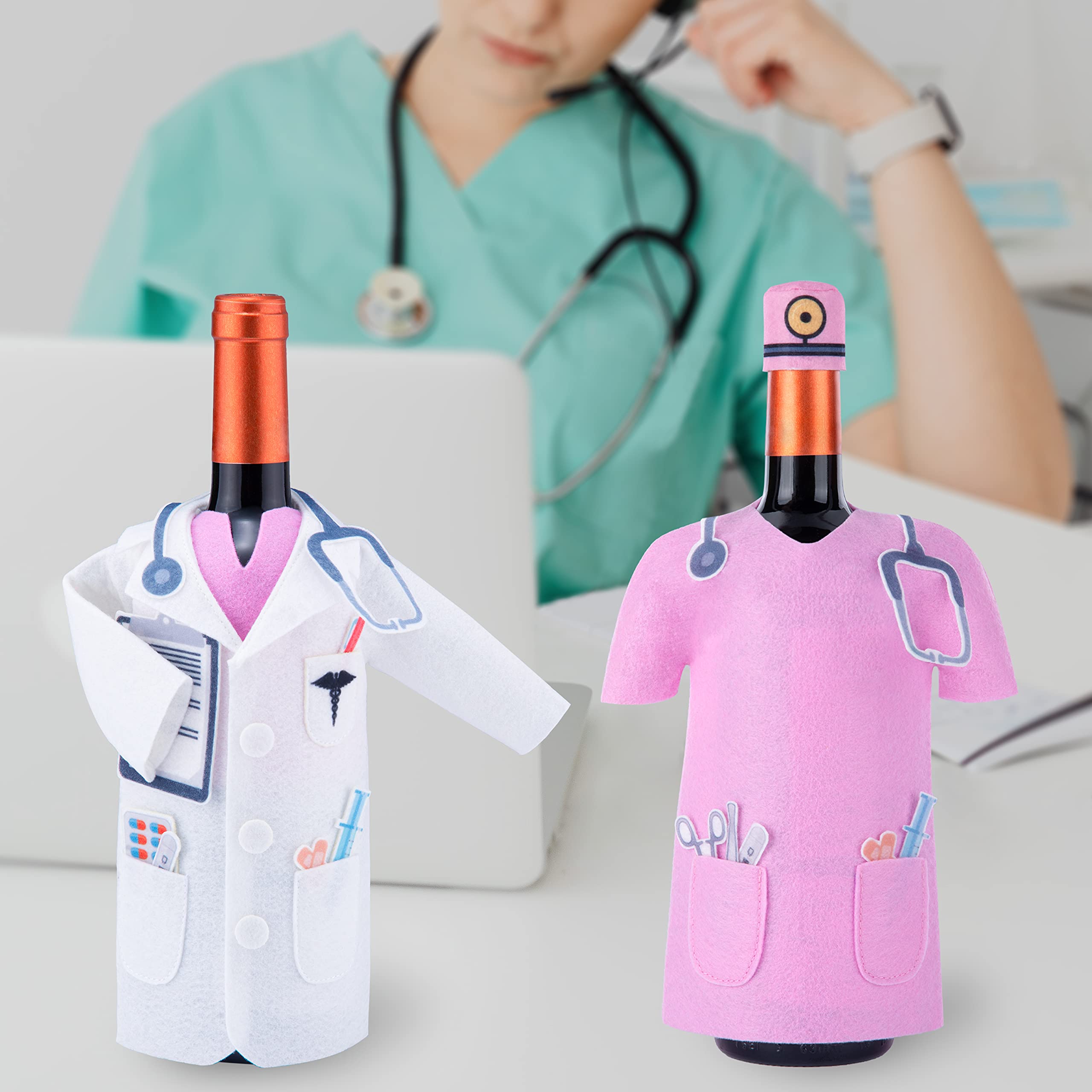 Best Doctor & Nurse Gifts - Thoughtful Presents for Medical Professionals | White Coat Ceremony, Retirement & Appreciation Gifts | Wine Bottle Doctor Coat & Unique Surgeon Gifts for Men & Women