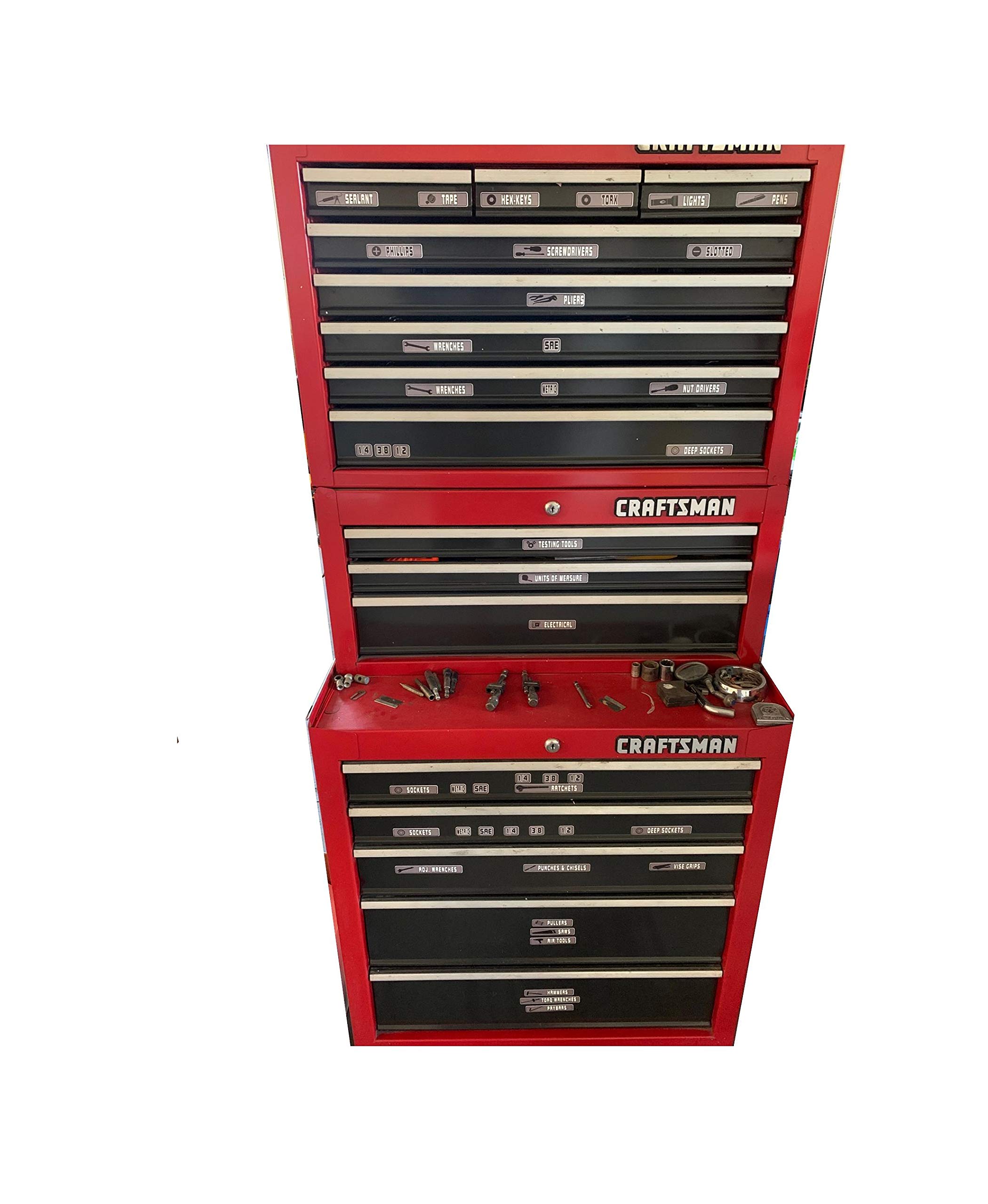 INXIS 105-Piece Tool Box Organizer Labels - Durable Pre-Printed Tool Drawer Dividers for Workshop & Garage Organization (Perfect for Mechanics, DIYers & Home Improvement)