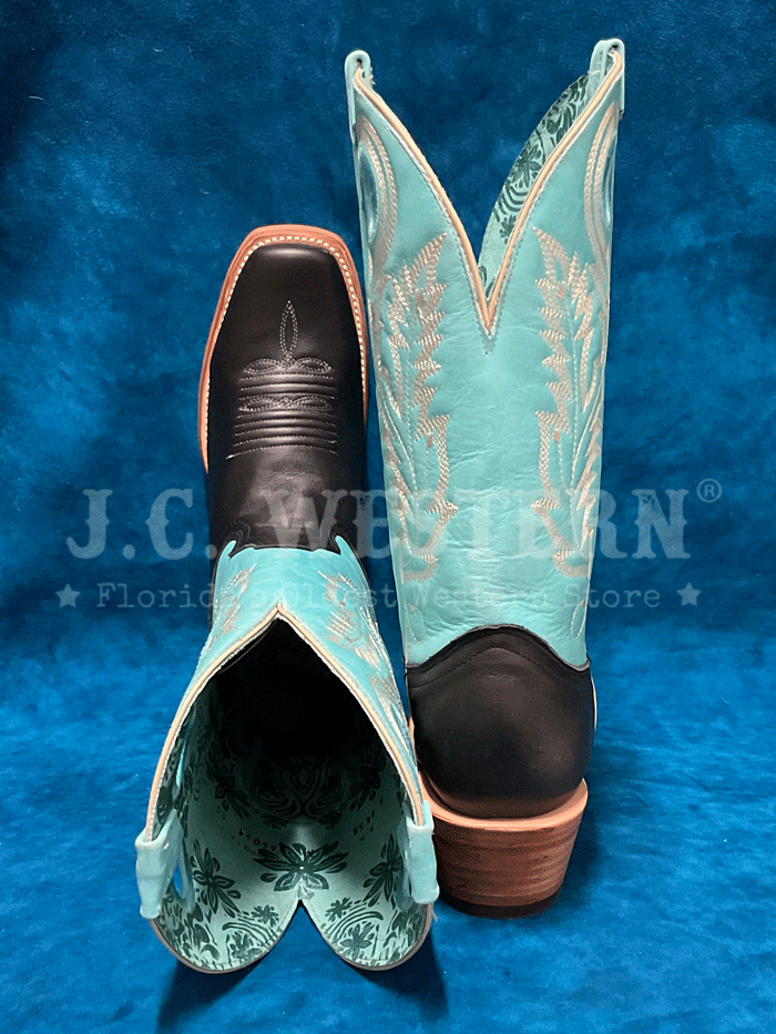 Corral A4458 Women's Western Boots - Embroidered Pull-On Square Toe Cowgirl Boots in Black | Perfect for Rodeo, Country Dancing & Casual Wear