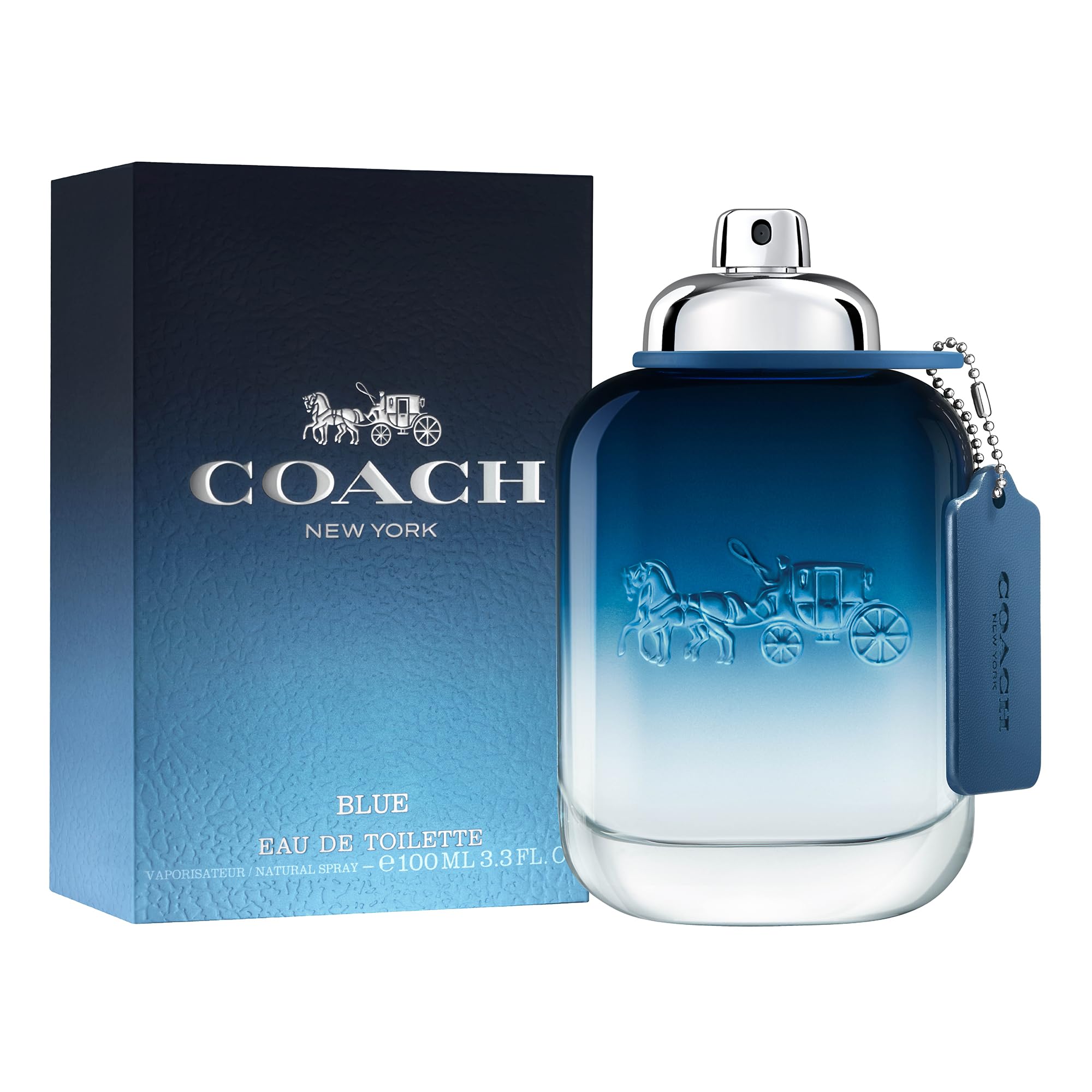 Coach Blue Eau de Toilette for Men - Long Lasting Cologne with Lime Oil, Black Pepper & Amber Notes - Fougere Aquatic Fragrance - Perfect for Date Night & Office Wear