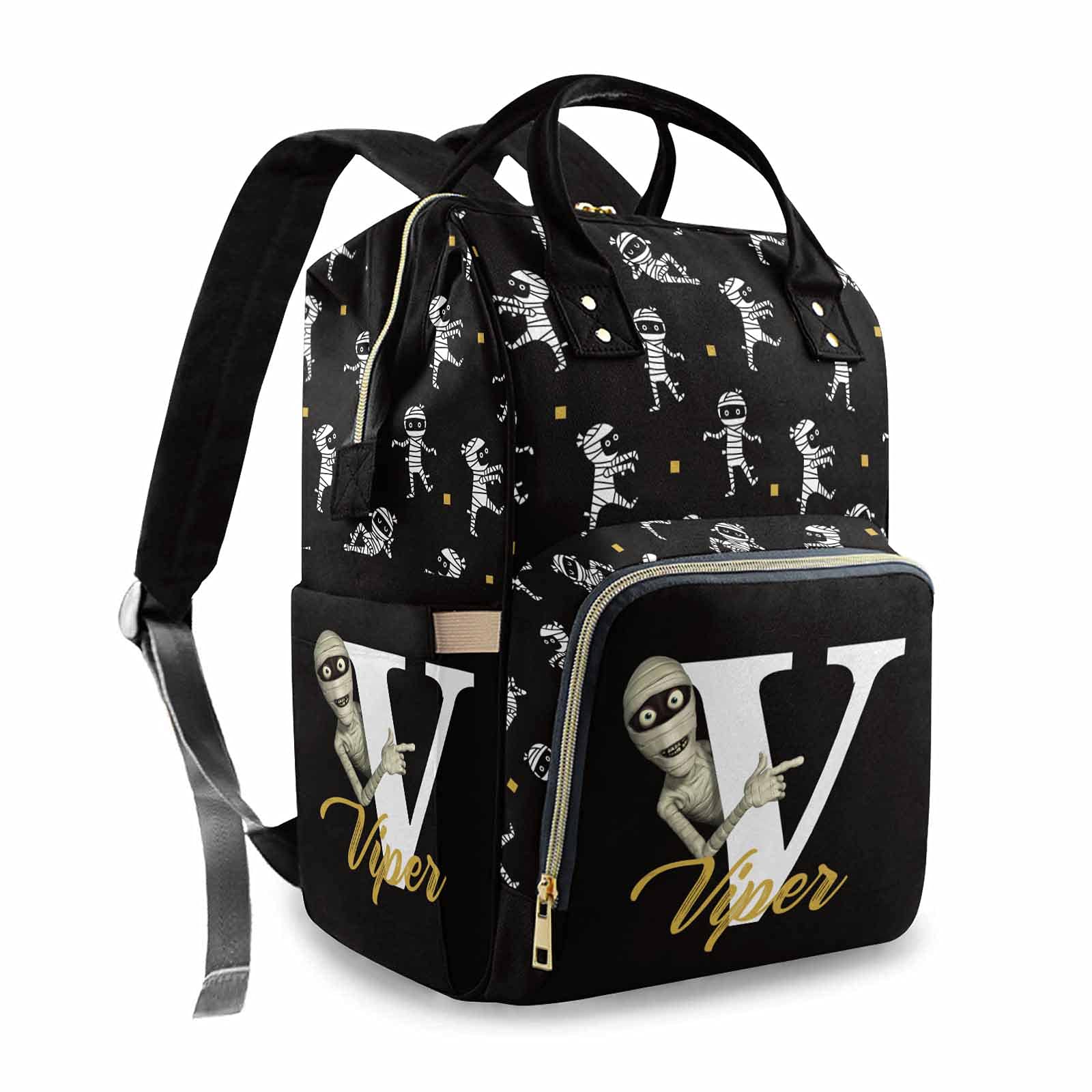 Custom Personalized Halloween Diaper Backpack for Mom & Dad - Nightmare Before Christmas Themed Baby Bag for Newborn Boys & Girls - Perfect for Daycare, Travel & Baby Shower Gifts