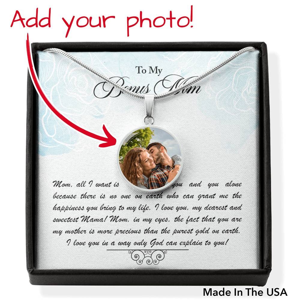 Personalized Love Knot Necklace for Mom - Engravable Heart Pendant with Diamond Charm & Gift Box - Perfect for Mother's Day, Anniversary & Everyday Wear - Custom Message Card Included