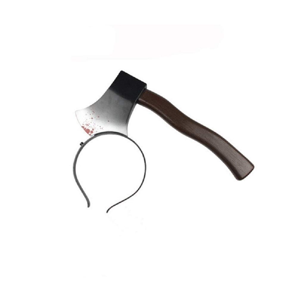 Scary Halloween Headband with Fake Plastic Knife Through Head - Bleeding Prop for Costume Accessories | Perfect for Halloween Parties, Cosplay & Horror Events