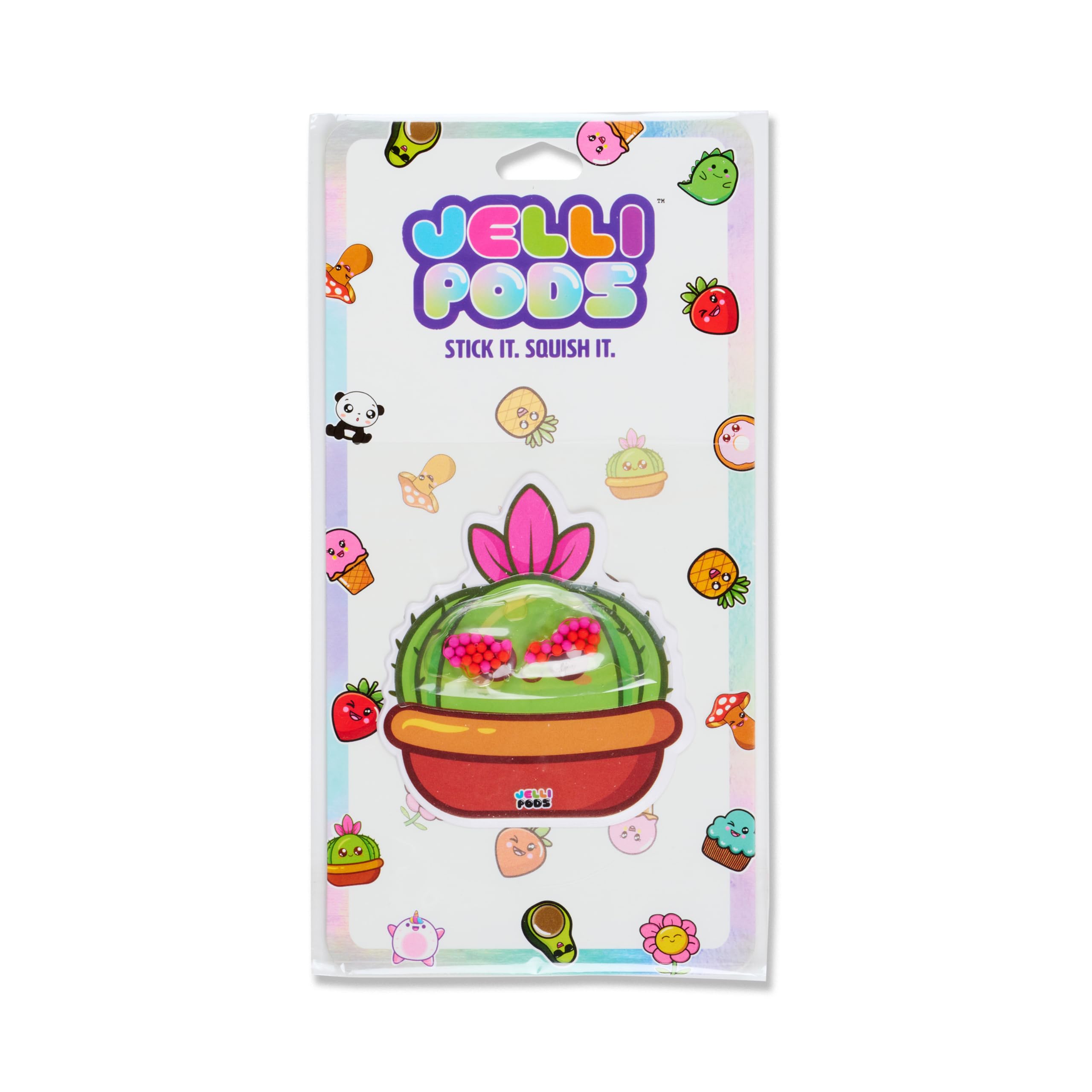 JelliPods Puffy Plants Sensory Stickers - Reusable Tactile Fidget Toys for Kids with 3 Puffy Stickers - Touch & Feel Sensory Activity for Classroom, Autism & Stress Relief - Perfect for Focus, Calming & Fine Motor Skills Development