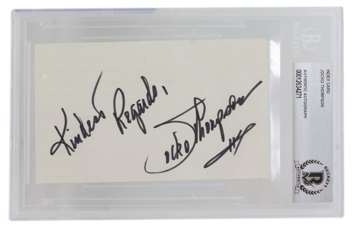 Jocko Thompson Autographed Philadelphia Phillies Index Card - PSA/DNA Certified - Perfect for Baseball Memorabilia Collections & Sports Fan Gifts