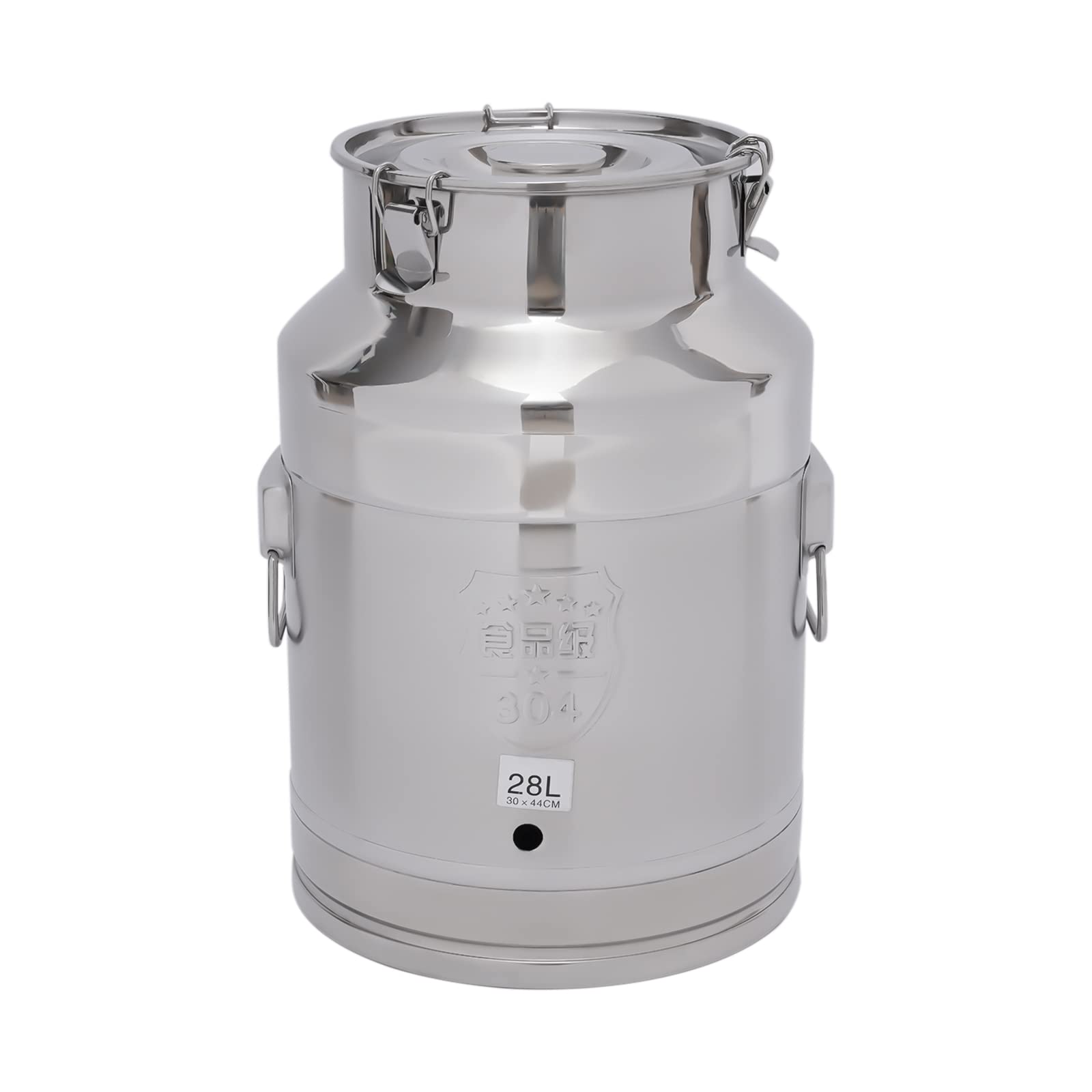 Eapmic 28L (7.4 Gallon) Stainless Steel Milk Can - Food Grade Wine & Milk Storage Bucket with Airtight Lid - Heavy Duty Dairy & Beverage Container for Home Brewing, Farm Use & Commercial Kitchens