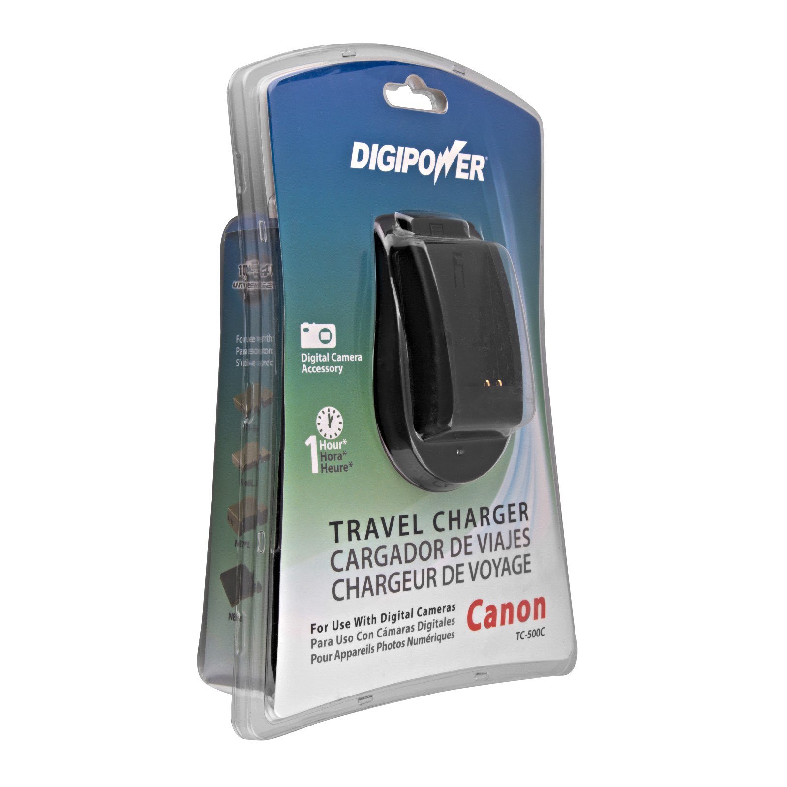 DigiPower TC-500C Universal Travel Charger for Canon NB-4L NB-5L NB-6L NB-7L Batteries - Compact Power Solution for Canon Cameras on Vacation, Business Trips & Outdoor Photography