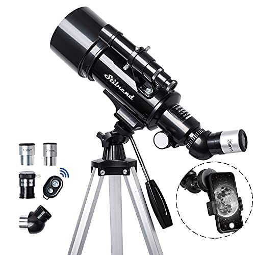 70mm Aperture 500mm AZ Mount Refractor Telescope for Kids & Adults - Portable Astronomy Telescope with Tripod, Phone Adapter & Carrying Bag - Perfect for Stargazing, Moon Observation & Outdoor Adventures