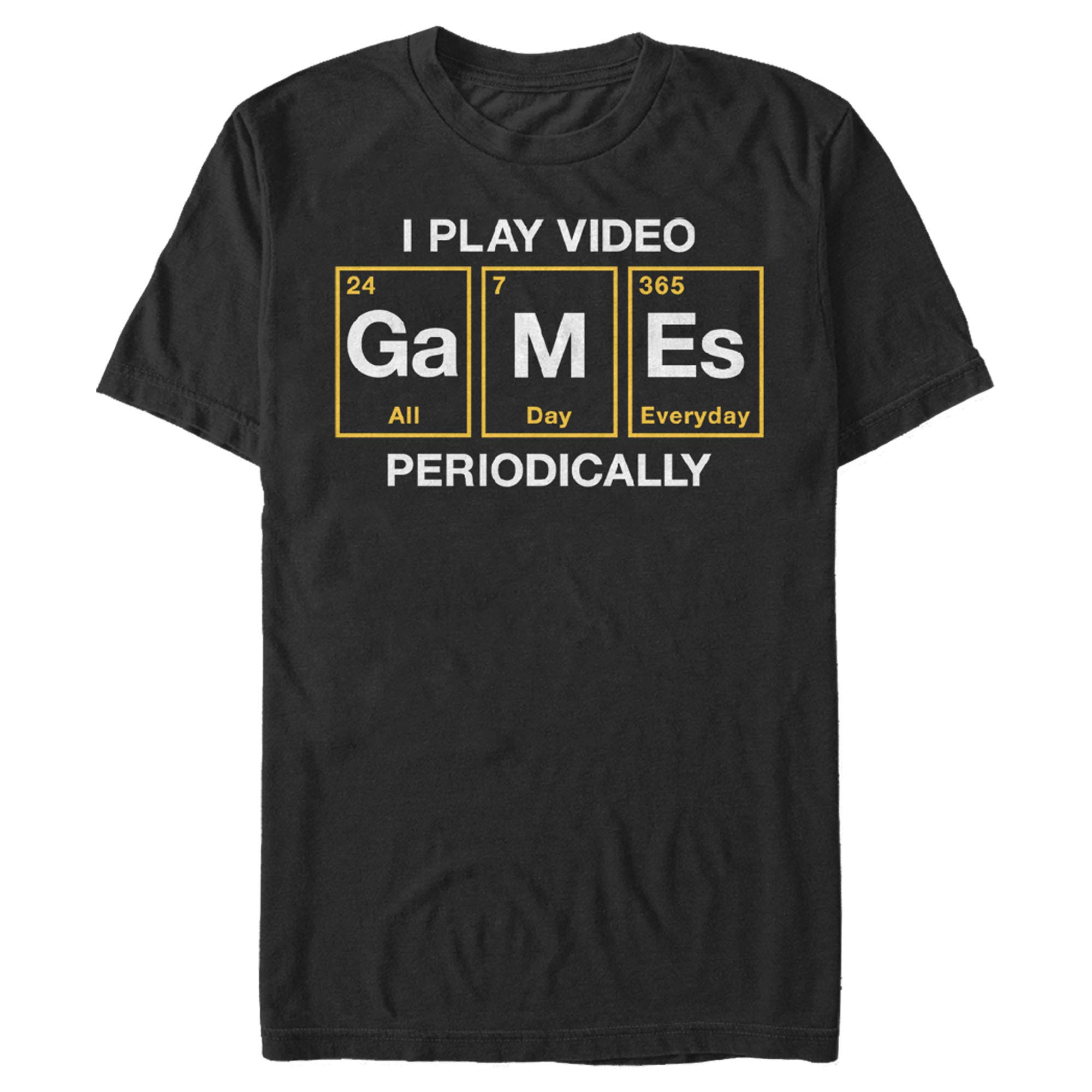 Periodic Table of Video Games T-Shirt for Men - Cool Gamer Graphic Tee - Perfect for Gaming, Casual Wear & Gifts