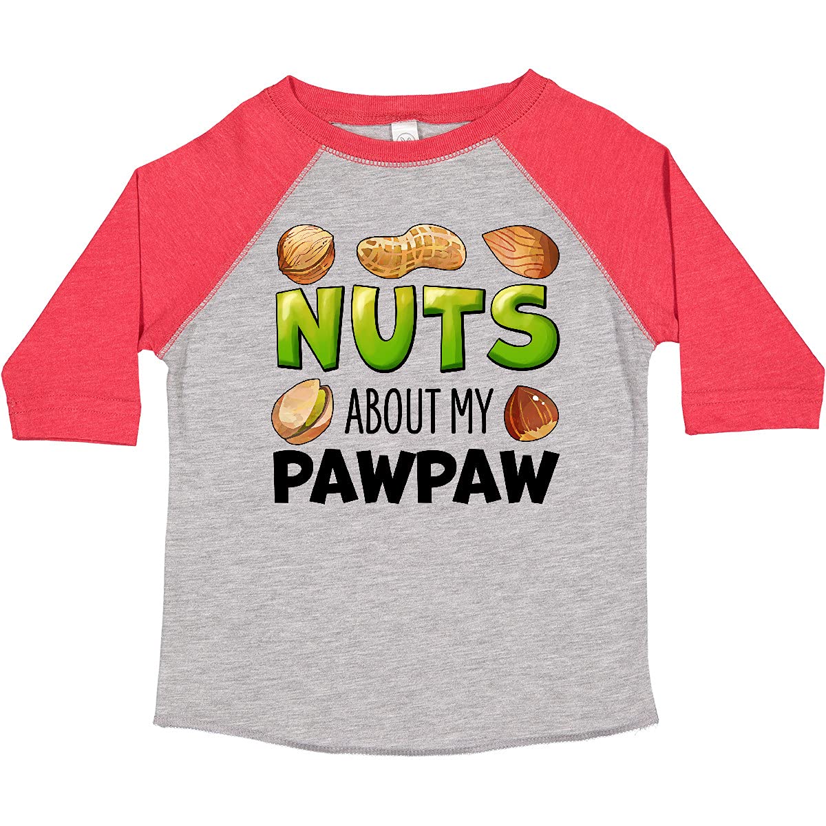 Funny Nuts About My Pawpaw Graphic Toddler T-Shirt - Peanut Almond Pistachio Design - Cute Casual Outfit for Grandparents Day, Family Reunions & Playdates