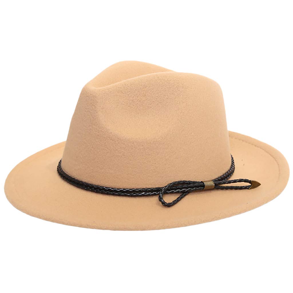 Digood Women's Crushable Wool Felt Outback Hat - Wide Brim Panama Hat with Belt for Western Style, Outdoor, Cowboy Fashion - Perfect for Hiking, Camping, and Country Music Festivals