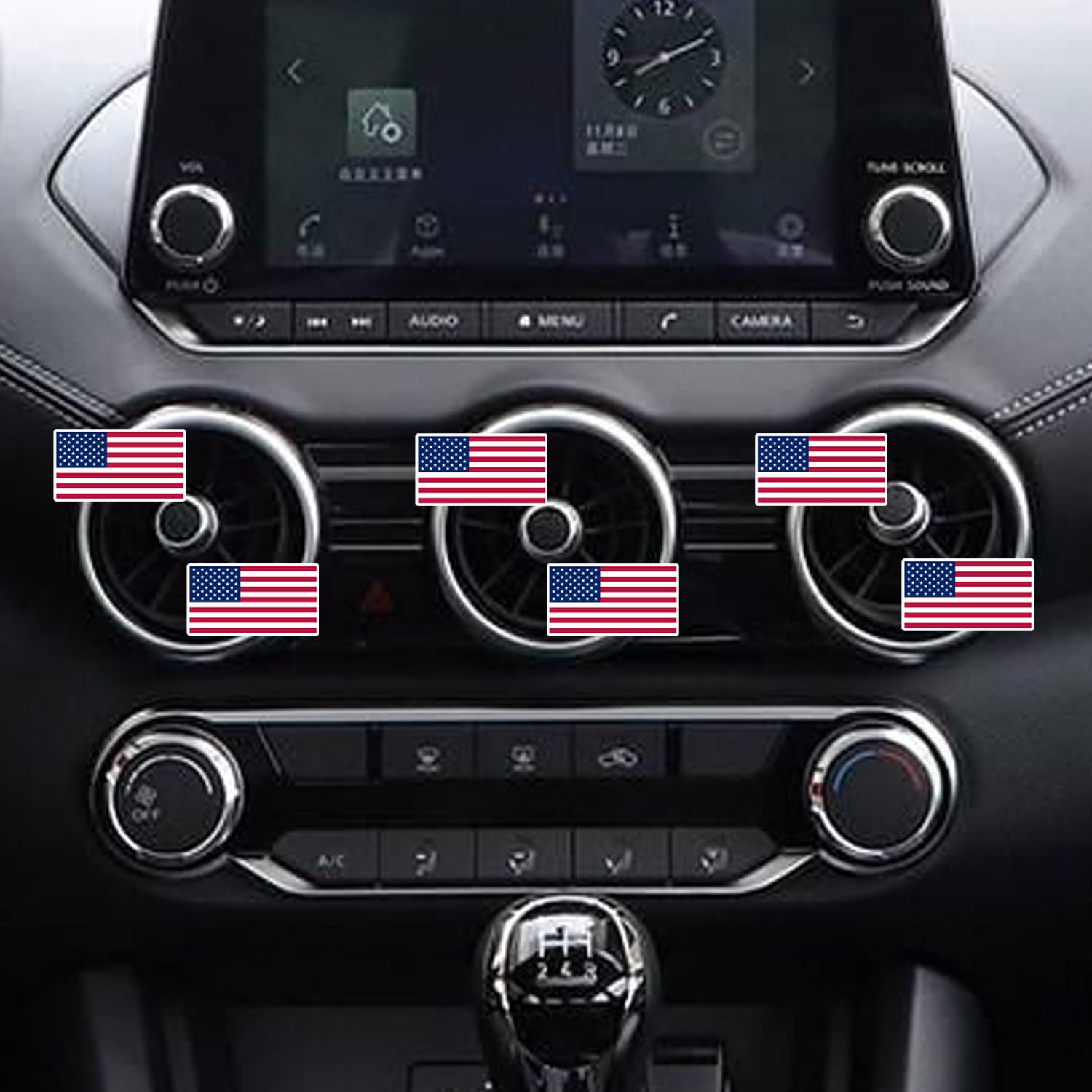 6 Pack USA Flag Car Air Vent Clips - Patriotic Car Air Freshener & Diffuser with Strong Grip | Funny Car Interior Decor Accessories for Men & Women | Perfect for Road Trips, Office Commute & 4th of July Celebrations