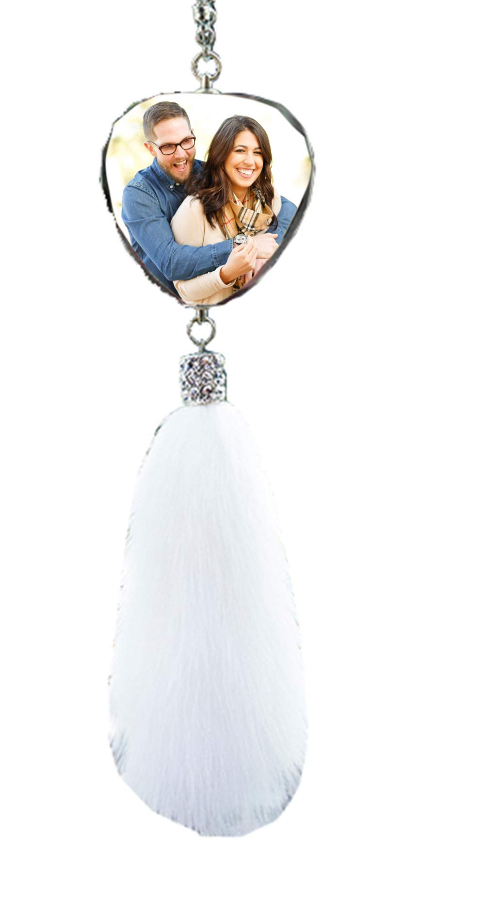 Custom Photo Car Perfume Pendant - Personalized Car Air Freshener Charm with Clip for Rear View Mirror - Unique Car Accessories & Decorations - Perfect for Gifts, Travel, and Everyday Commute