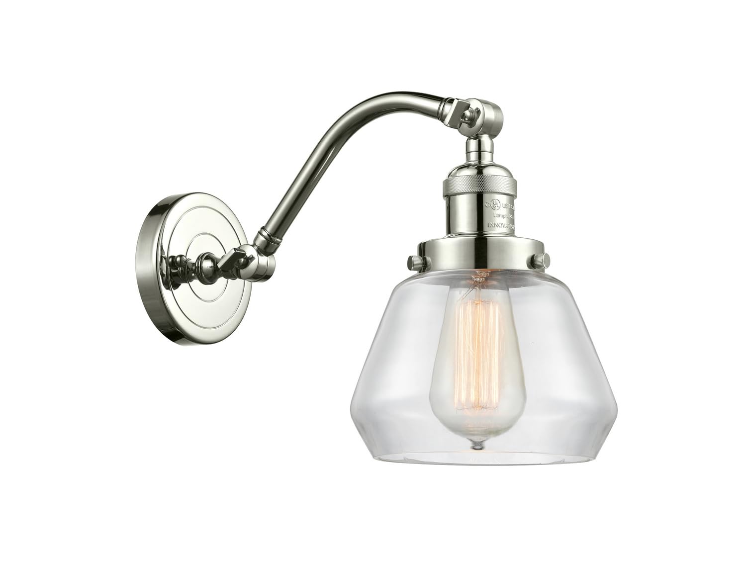 515-1W-PN-G172 LED Bare Bulb 1 Light Cord Set in Polished Nickel - Vintage Edison Style Lighting for Home Decor, Cafe & Restaurant Ambiance