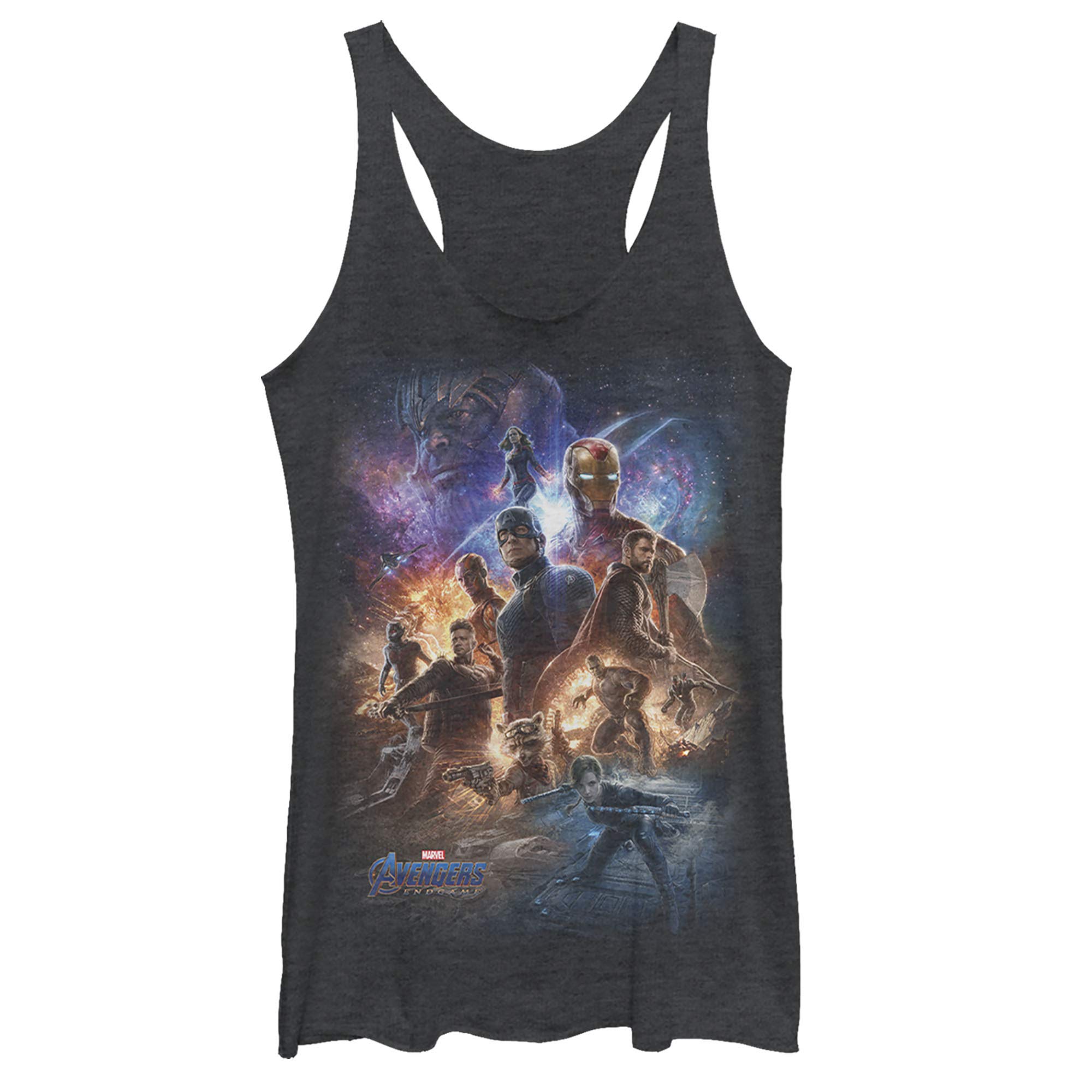 Marvel Avengers Endgame Women's Racerback Tank Top - Superhero Graphic Tee for Cosplay, Comic Con & Casual Wear