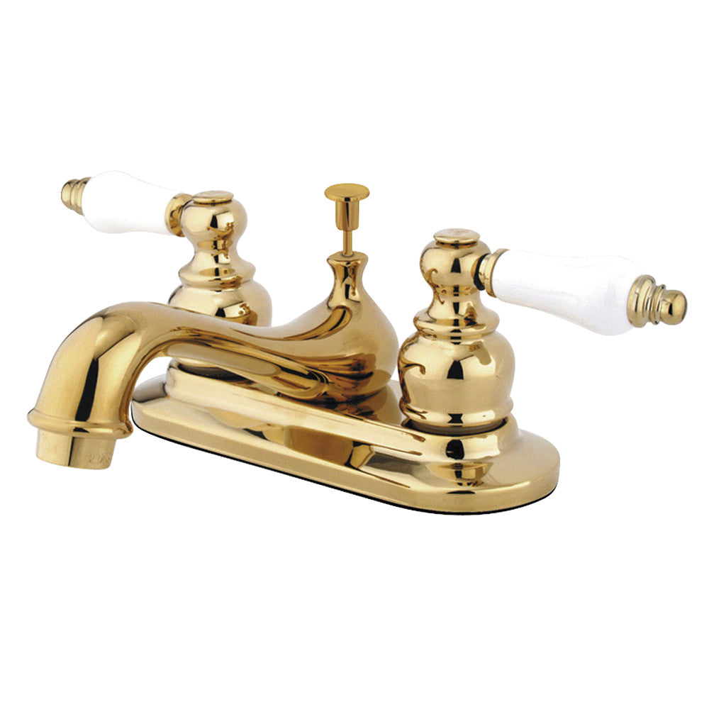 Kingston Brass GKB601PL 4-Inch Centerset Bathroom Faucet - Polished Nickel Finish for Vanity Sink, Perfect for Modern Bathroom Renovation and Home Upgrade