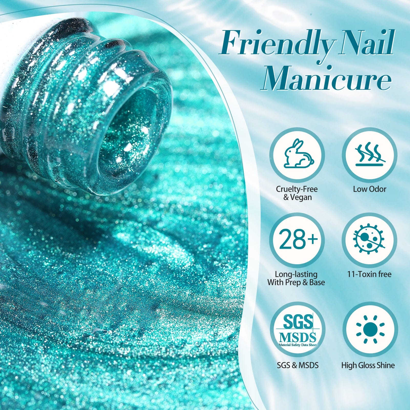Blue Cat Magnetic Gel Polish MY36 Melbourne - 15ml UV LED Nail Polish for Salon & Home Manicure - Long Lasting & High Shine Nail Art Design