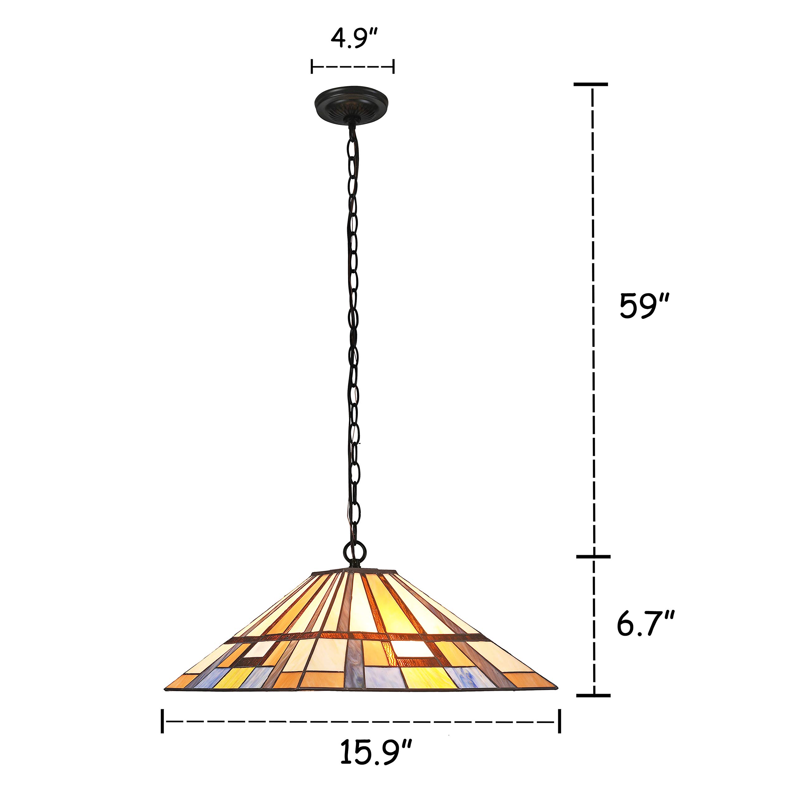 Mission 2 Light Black Bronze Ceiling Pendant - 16 Inch Wide Modern Farmhouse Lighting for Dining Room, Kitchen Island & Bedroom