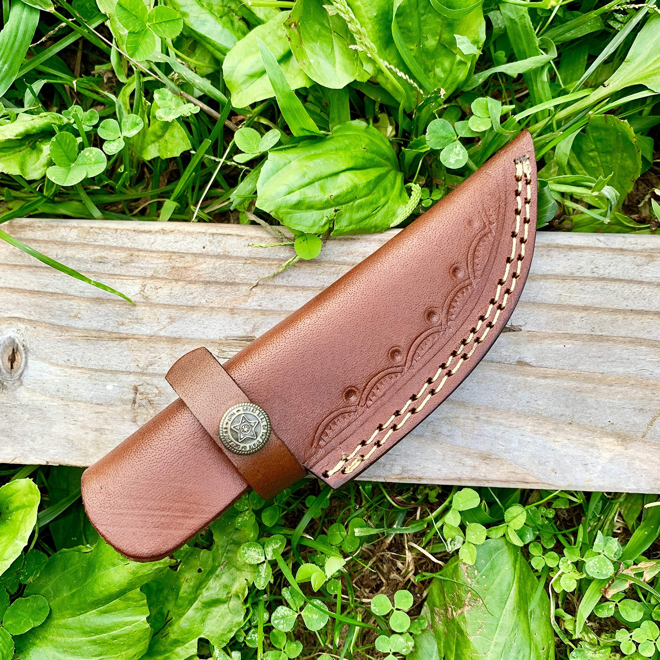 7-Inch Custom Handmade Leather Knife Sheath for 4