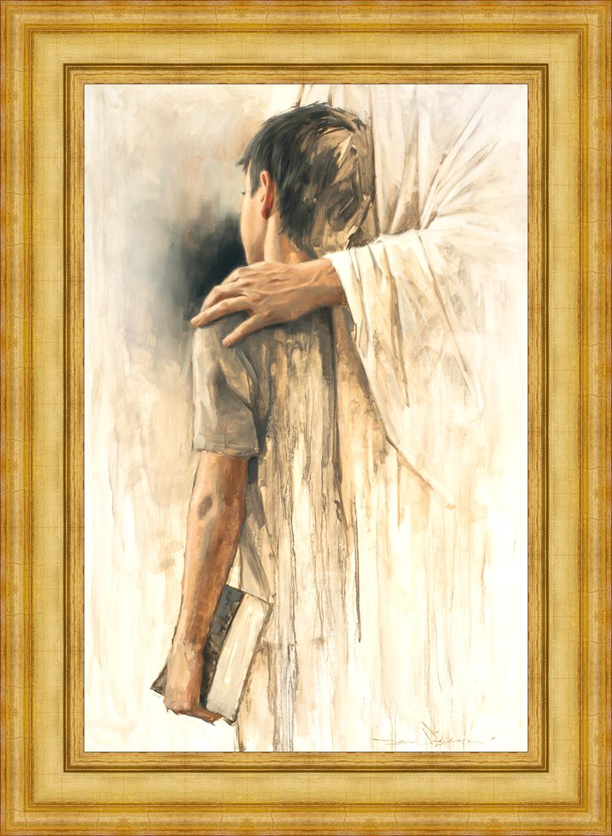 Leaning on His Love - Christian Inspirational Wall Art Decor for Home, Office & Church - Perfect for Faith-Based Gifts & Spiritual Encouragement