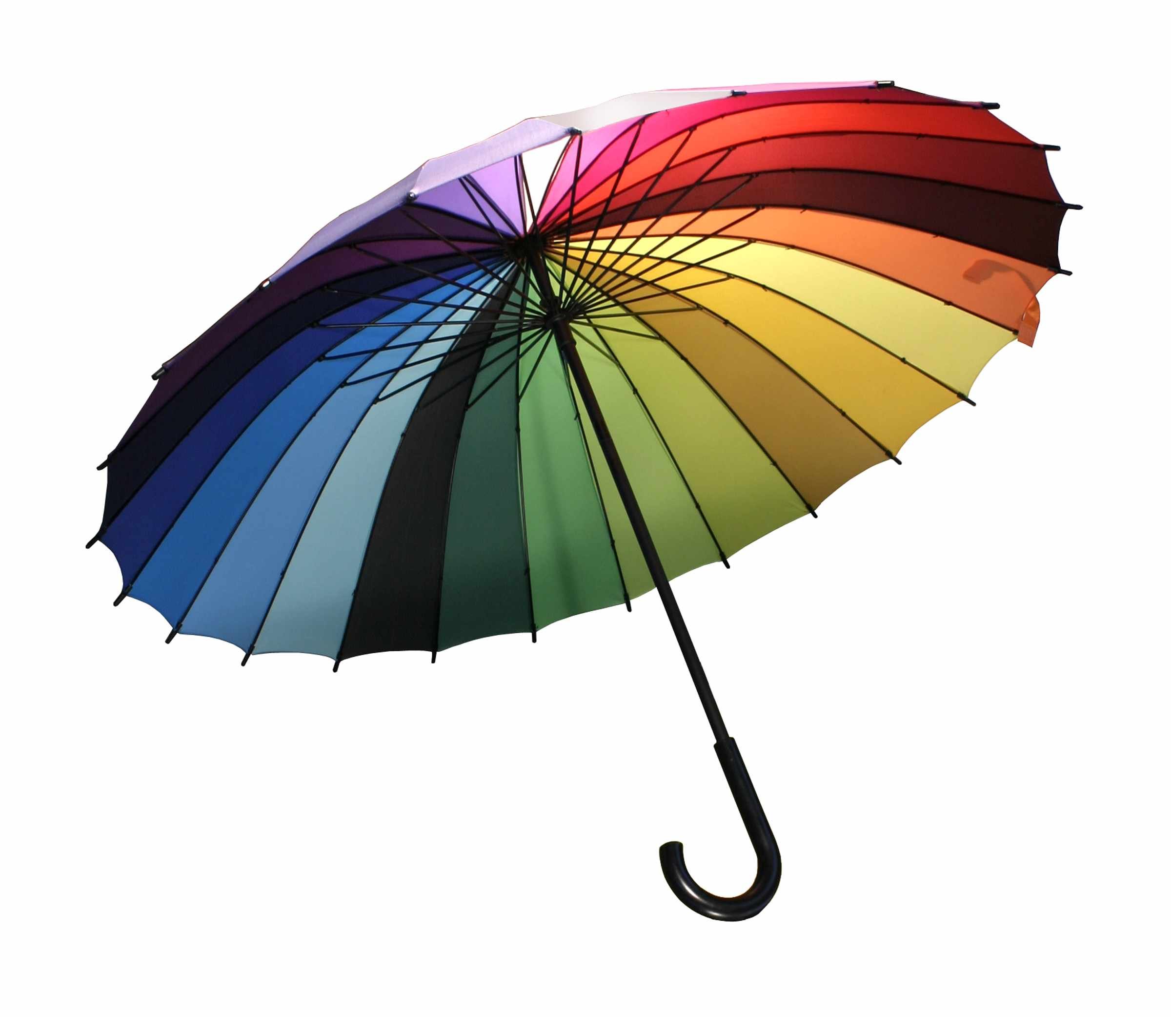 Rainbow Color Wheel Umbrella - Waterproof Windproof Compact Travel Umbrella for Men & Women - Perfect for Beach, Hiking, and Outdoor Activities