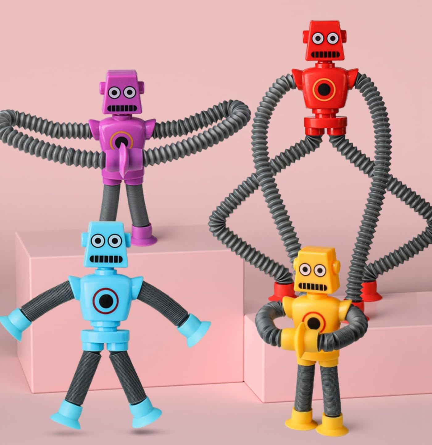 SSKHE Telescopic Suction Cup Robot Toy, Sensory Stretching Changing Shape Robot, Extendable Pulling Arm Educational STEM Toy for Kids - Perfect for Playtime, Learning & Stress Relief