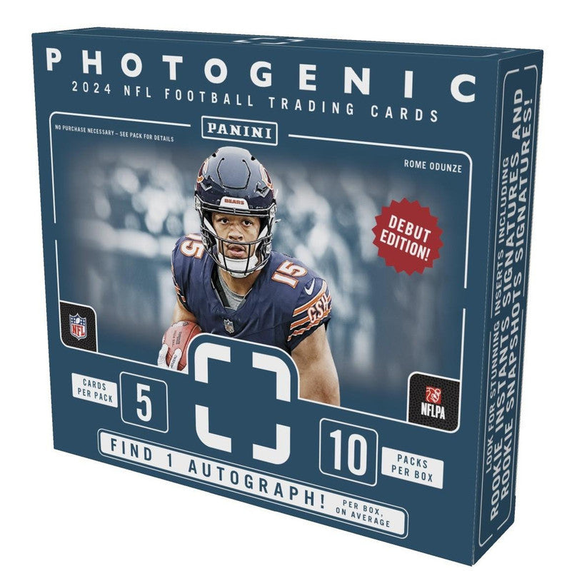 2024 Panini Photogenic Football Hobby Box - Premium Trading Cards Collection for NFL Fans - Perfect for Collectors, Investors & Fantasy Sports Enthusiasts