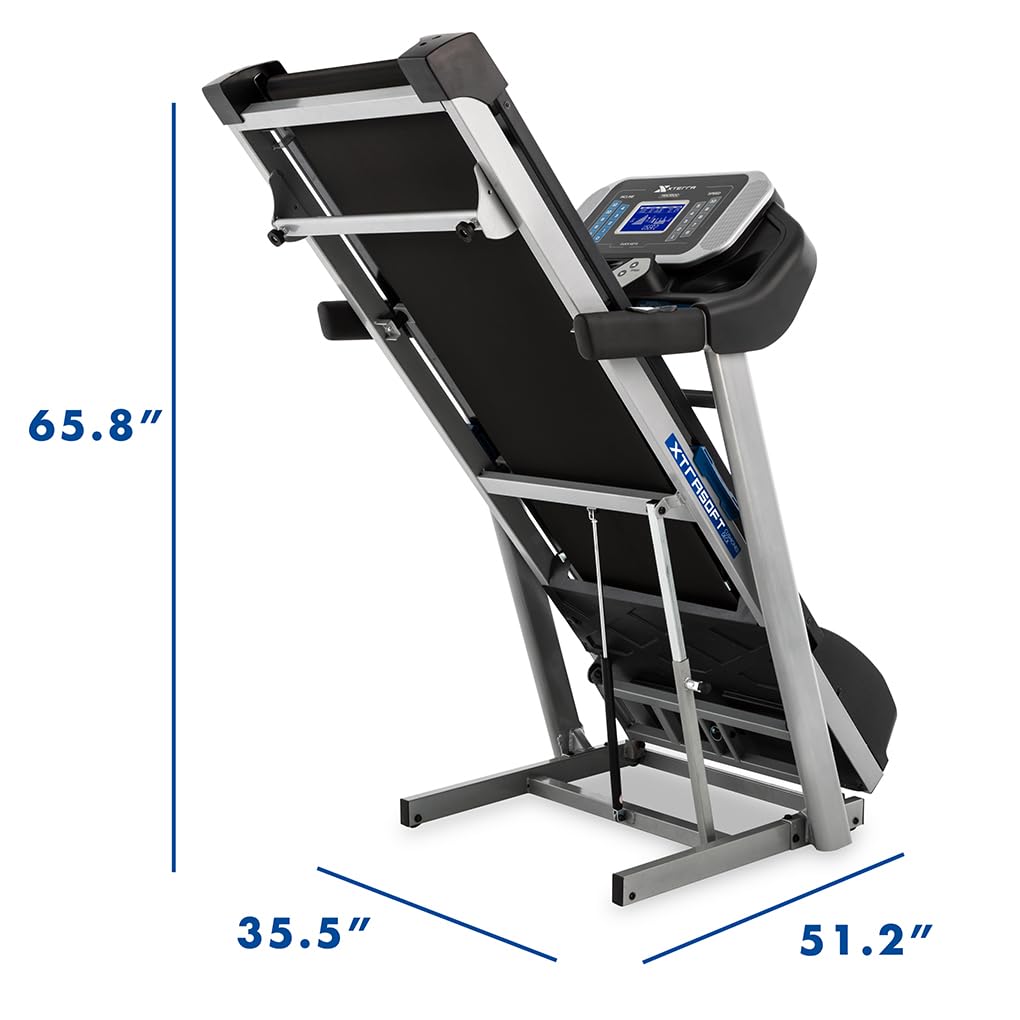 XTERRA Fitness Sport Series Premium Folding Smart Treadmill - Bluetooth Enabled with XTERRA+ App, Adjustable Speed & Incline, Cushioned Running Deck for Home Gym & Cardio Workouts - Perfect for Running, Walking & Indoor Fitness Training
