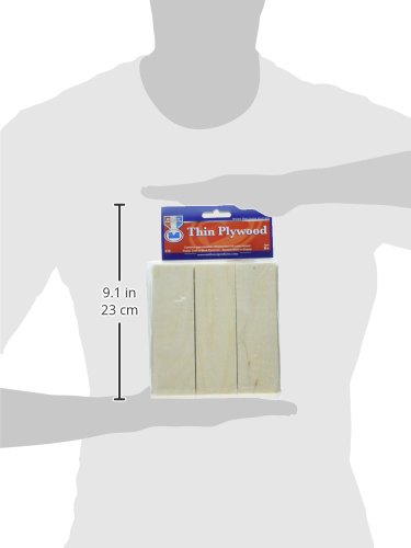 Midwest Products Co. Thin Plywood Sheets - 16-Piece Light Brown Economy Pack for DIY Crafts, Model Building & Woodworking Projects