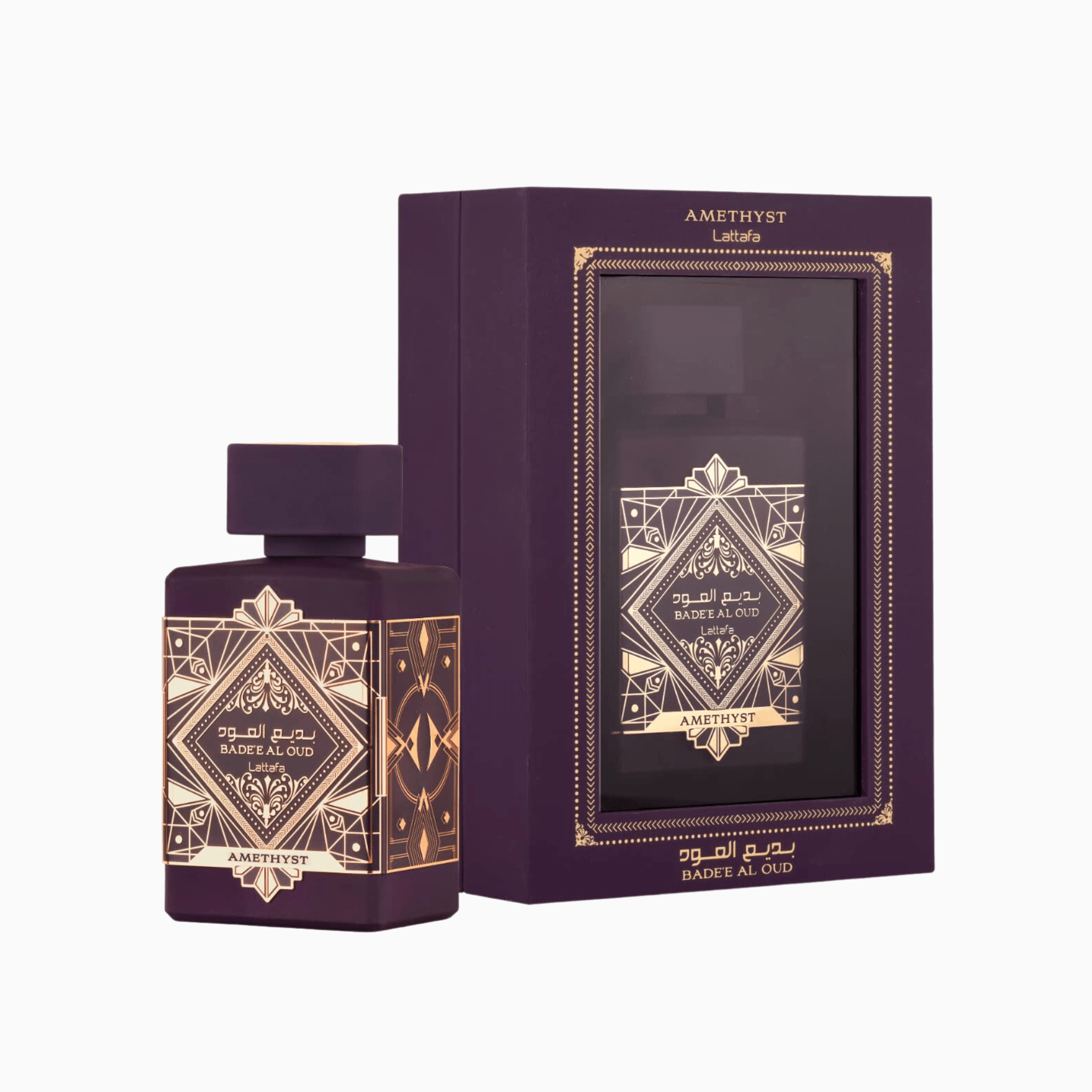 Lattafa Badee Al Oud Amethyst Eau De Parfum Spray 3.4 Oz - Premium Arabian Oud Perfume for Women & Men, Long-Lasting Luxury Scent for Evening Wear & Special Occasions