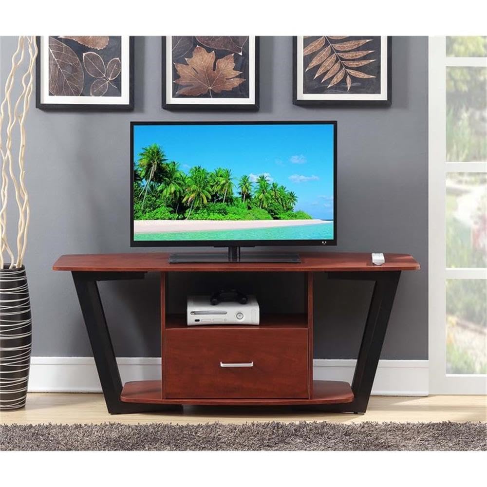 Pemberly Row 60 Inch TV Stand Entertainment Center Console with Storage - Modern Gray TV Cabinet for Living Room, Bedroom & Home Theater