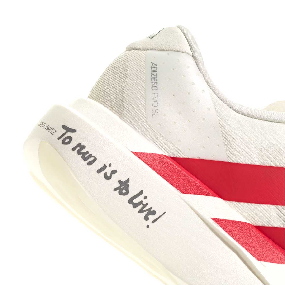 Adizero Evo SL Running Shoes - Men's Lightweight Performance Sneakers in Off White/Better Scarlet for Marathon Training & Road Running