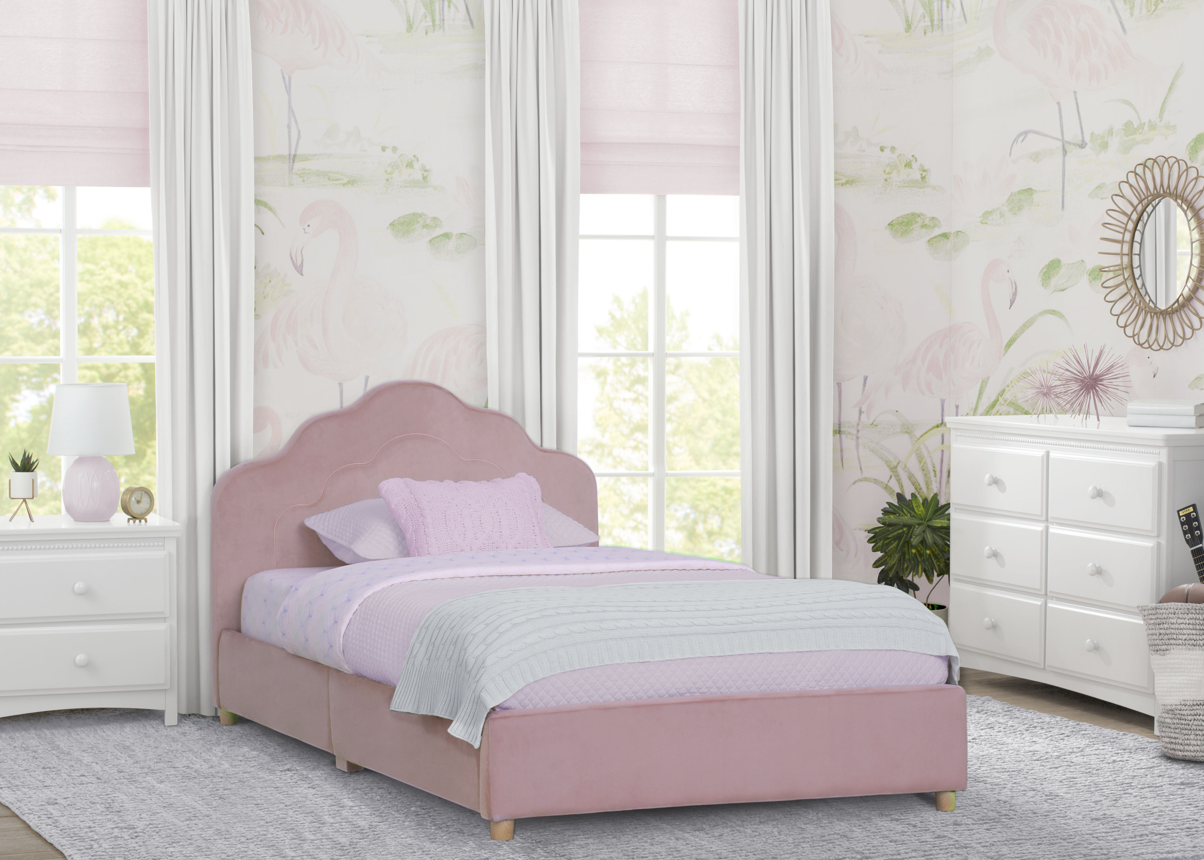 Comfortable Upholstered Twin Bed Frame with Headboard - Soft Fabric & Sturdy Wooden Base for Kids, Teens & Guest Rooms - Perfect for Small Bedrooms & Dorm Decor