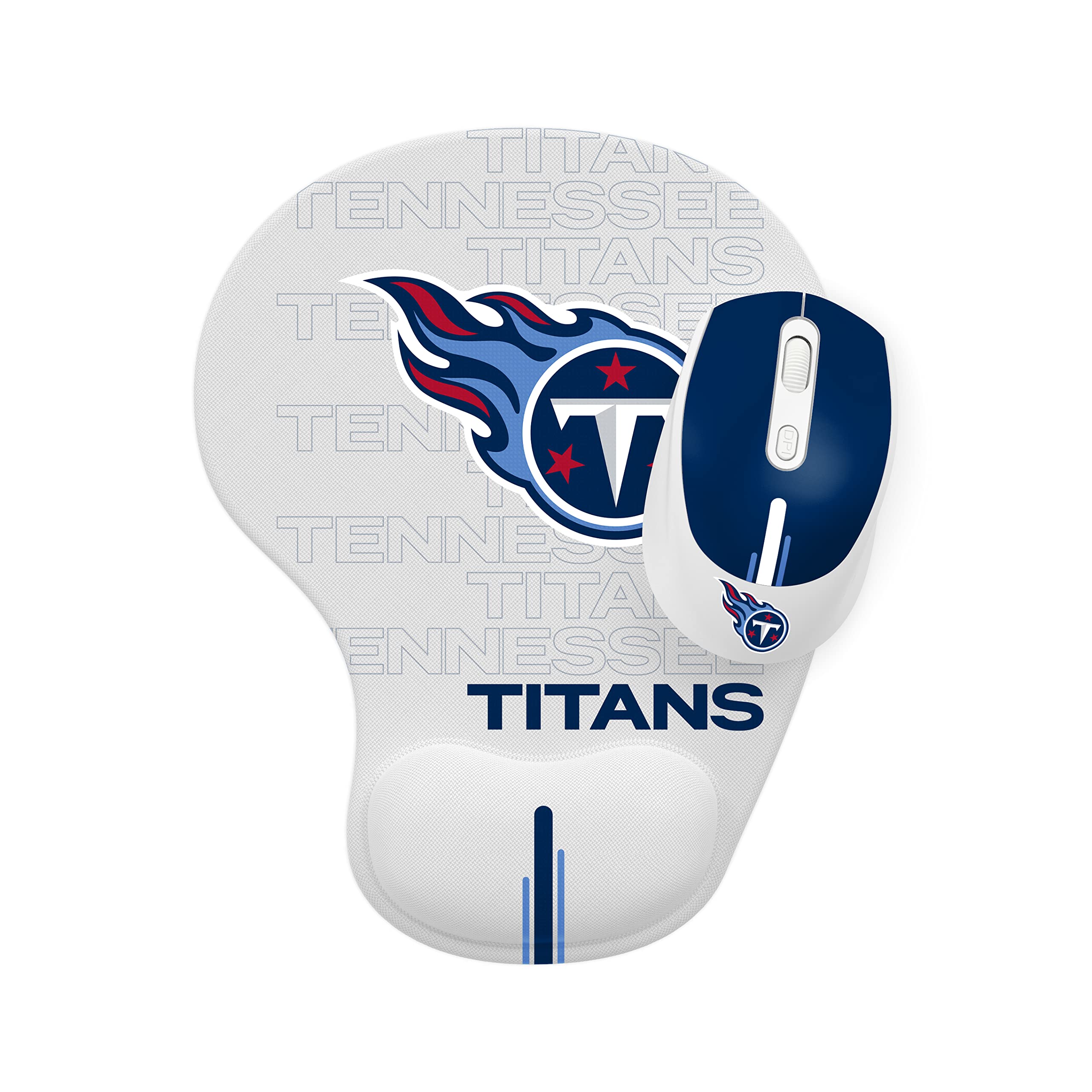 SOAR NFL Tennessee Titans Wireless Gaming Mouse with Mouse Pad - Officially Licensed, Ergonomic Design for PC & Laptop - Perfect for Gaming, Office Work & Titans Fans Collection