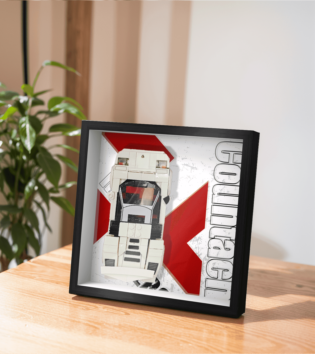 Lego Speed Champions Lamborghini Countach 76908 Display Frame - Premium Car Model Stand for Lego Sets - Perfect for Showcase, Collection, and Home Decor