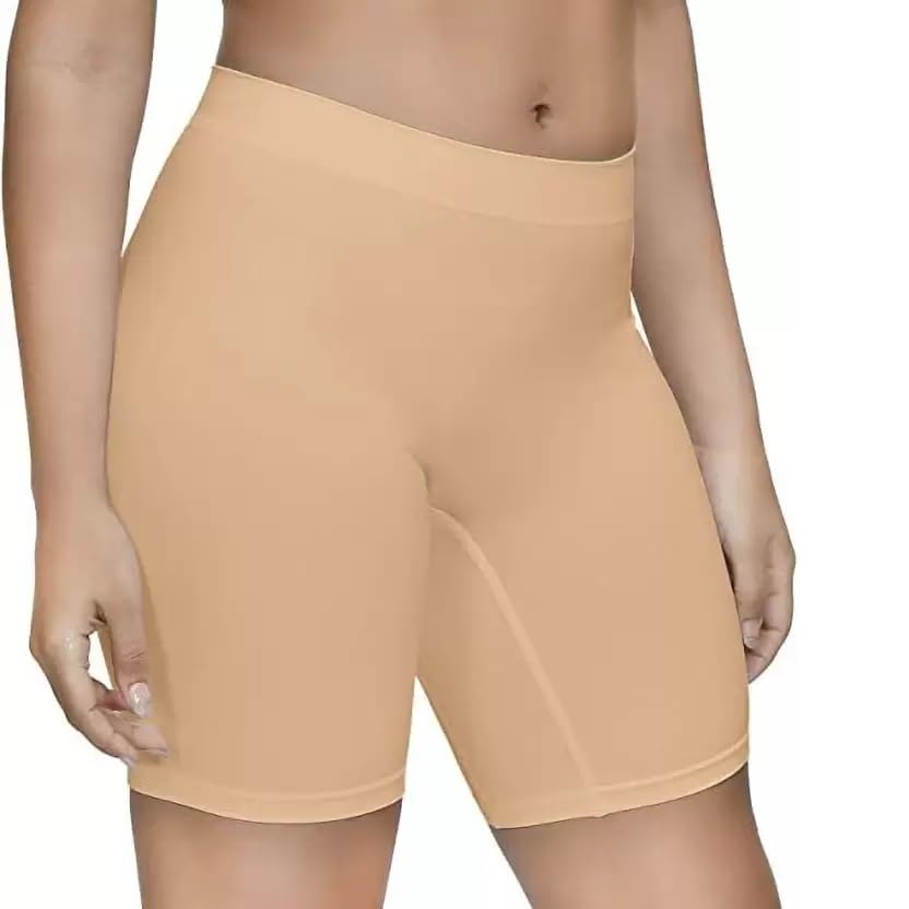 Women's Soft Pure Cotton Spandex High Waist Seamless Shorts - Yoga, Running, Cycling & Workout - Comfortable Biker Shorts & Boyshort Panties for Active Lifestyles