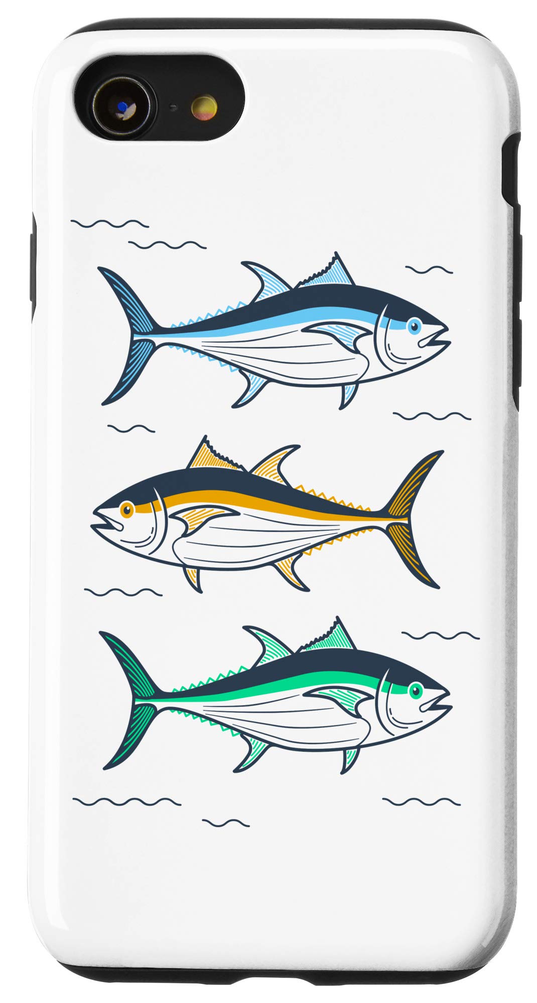 Premium Tuna Fish Design Shockproof Case for iPhone SE (2020) / 7 / 8 - Slim Protective Phone Cover with Anti-Slip Grip | Perfect for Outdoor Activities, Travel & Daily Use