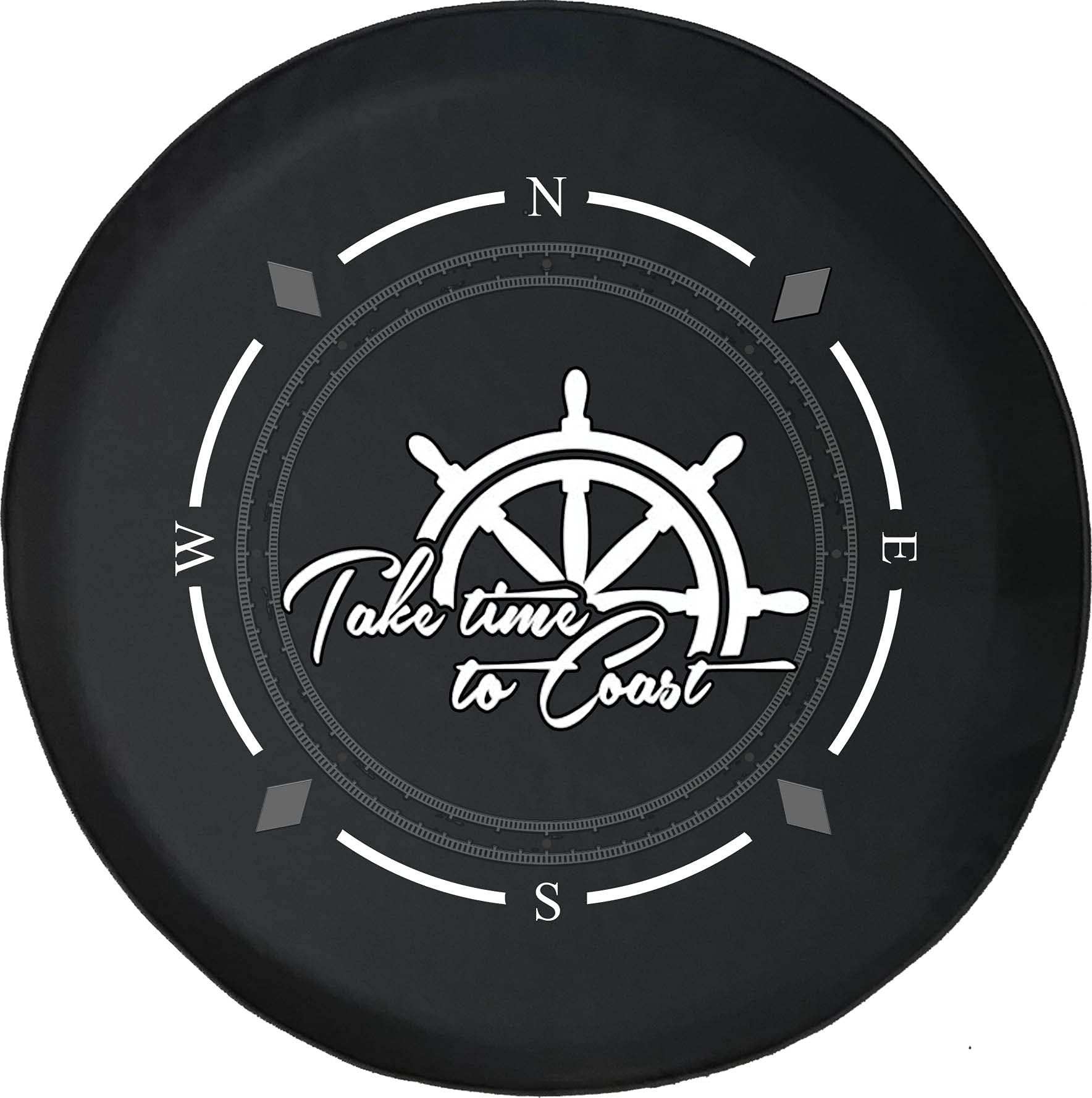 Premium American Unlimited Spare Tire Cover with Compass Design - Durable Wheel Protector for SUVs, Trailers, RVs & More | Perfect for Road Trips, Camping & Nautical Adventures