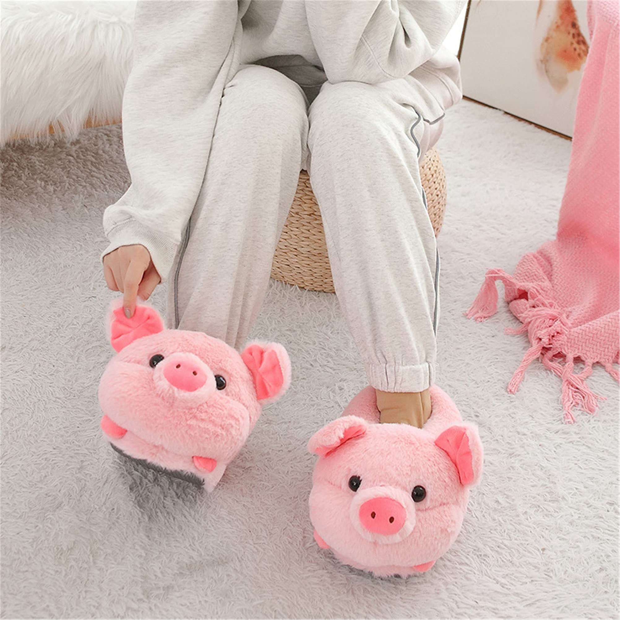 Cozy Animal Slippers for Women - Pig, Hamster & Shark Design Warm Winter House Shoes | Perfect for Indoor Comfort, Lounge Wear & Gift Giving