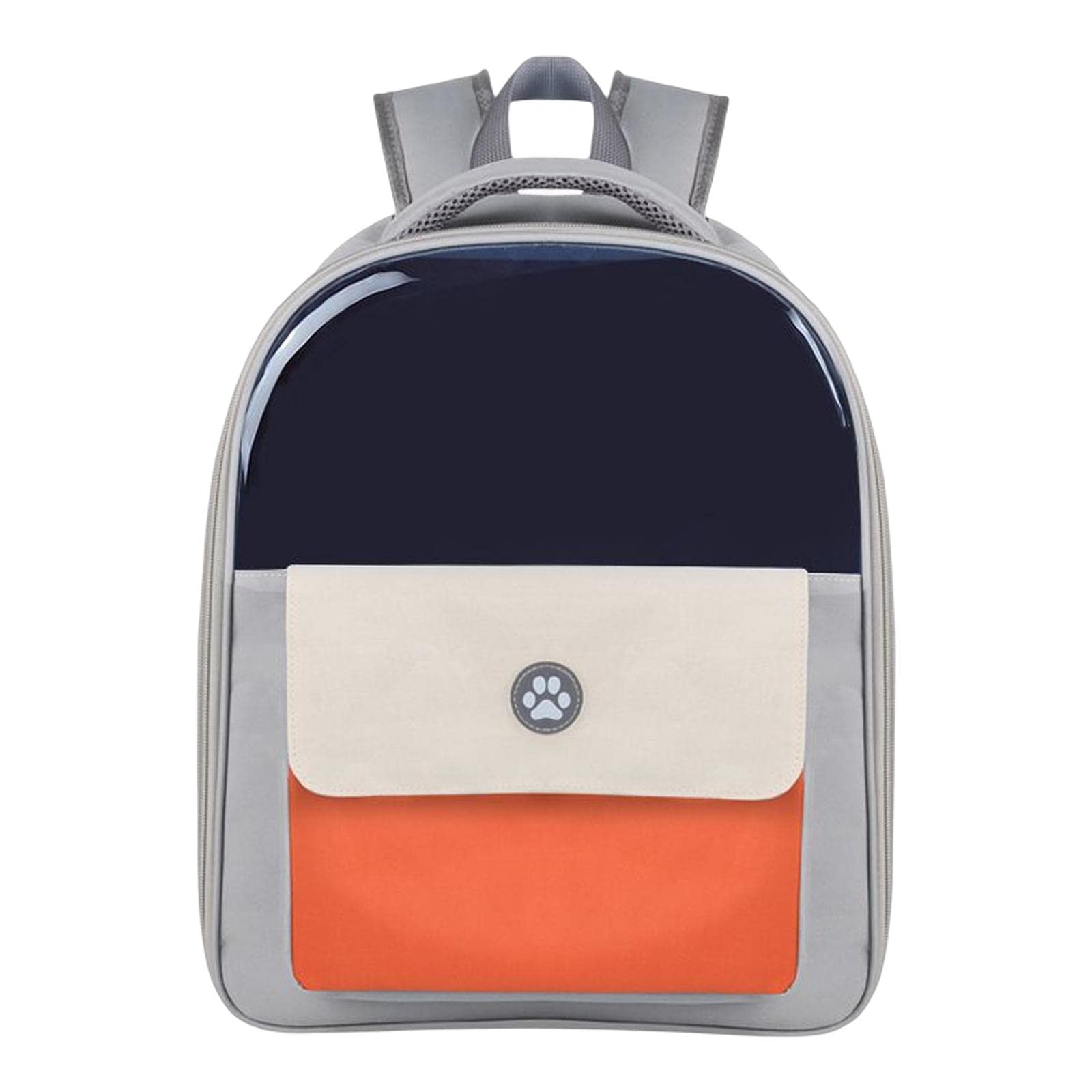 Enakshi Cat Carrier Backpack with Clear Window - Durable Oxford Fabric Pet Travel Bag for Small Dogs & Cats - Orange | Perfect for Air Travel, Vet Visits & Outdoor Adventures