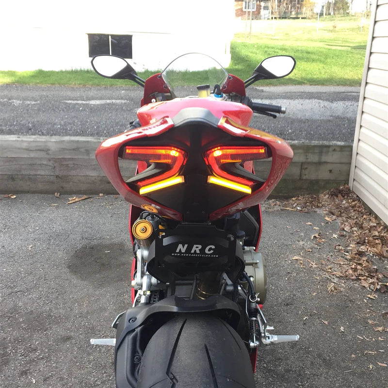 Ducati 1299 Panigale Fender Eliminator Kit for 2015-2019 Models - Motorcycle Tail Tidy License Plate Relocator for Sport Bike Customization & Clean Look