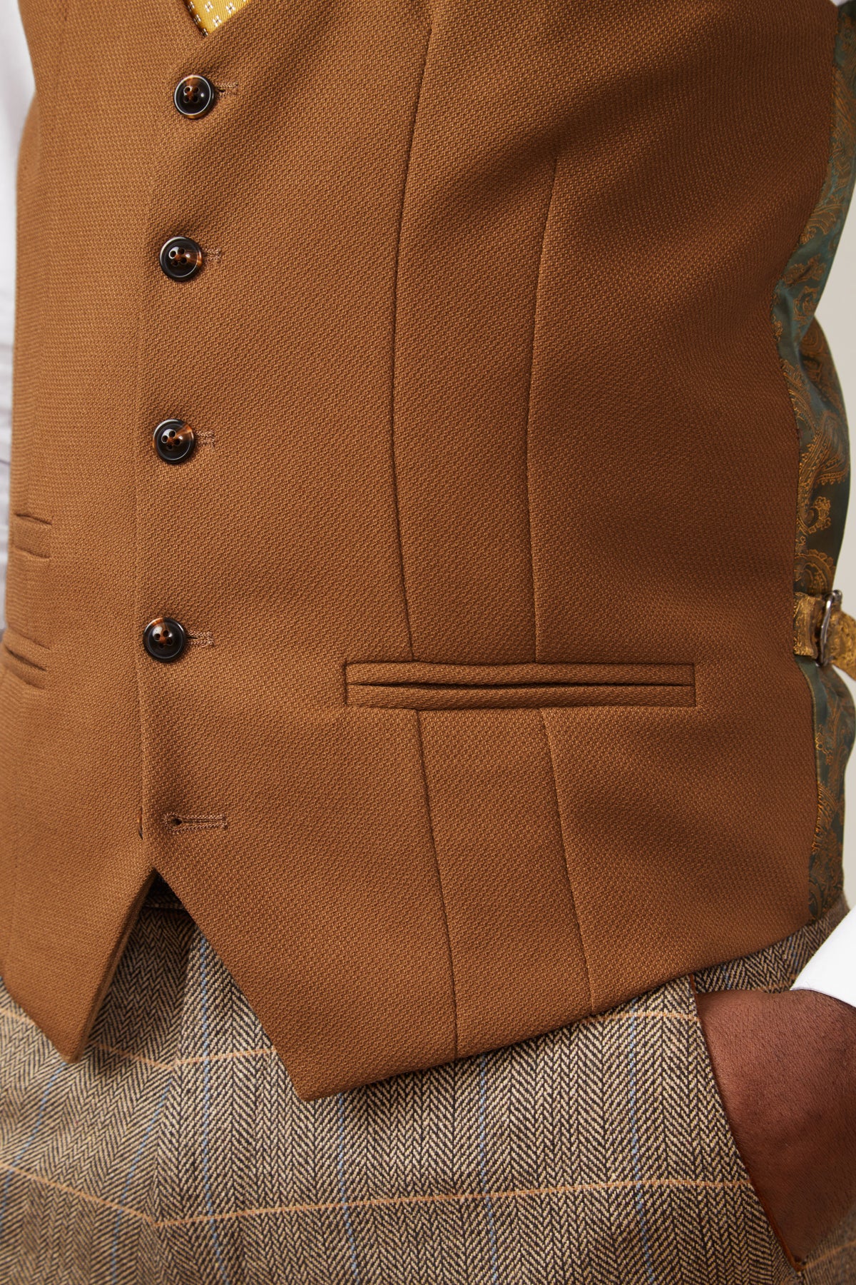 KELVIN Men's Slim Fit Single Breasted Waistcoat Vest - Perfect for Business Formal Wear, Office Suits & Wedding Attire
